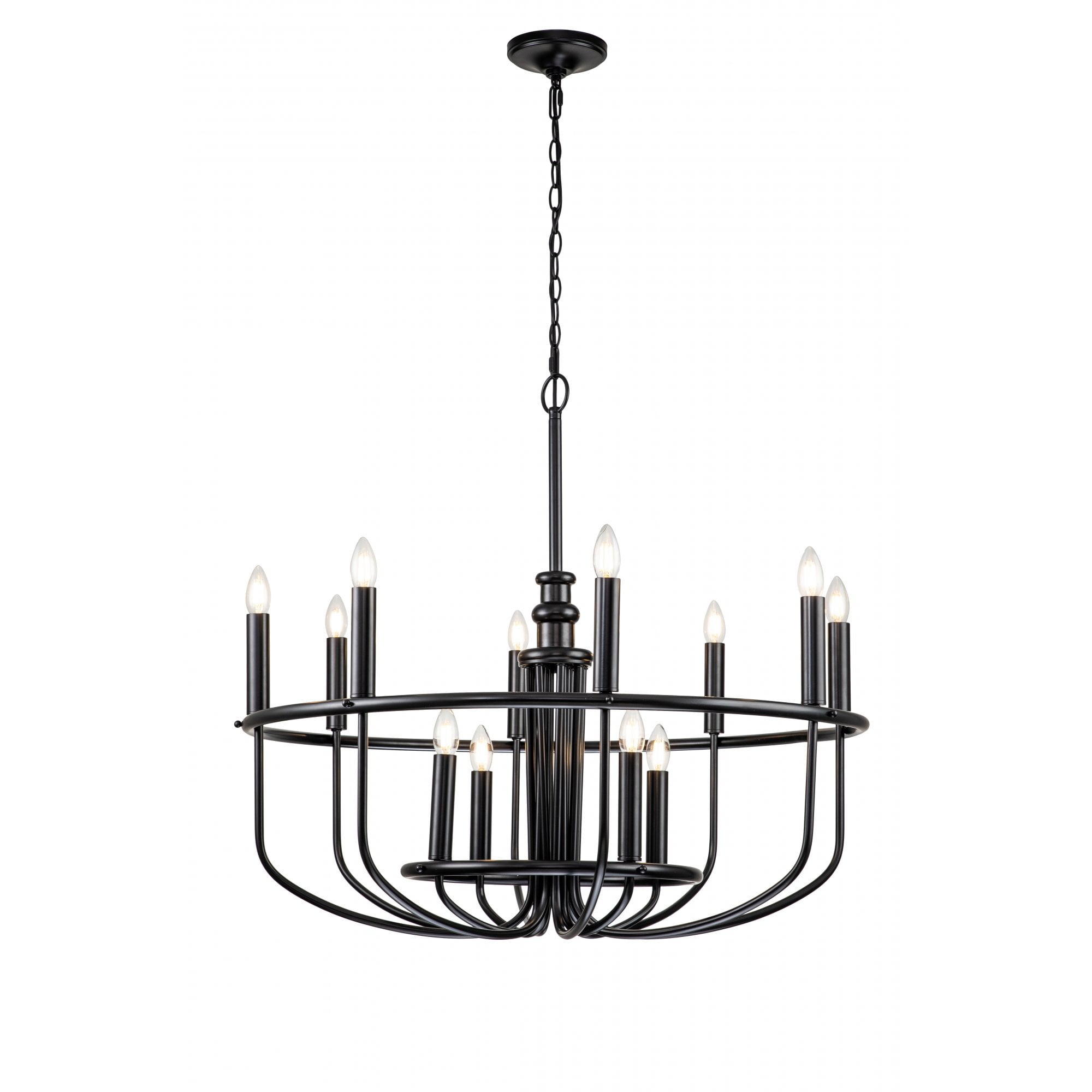 Kichler Capitol Hill 12 Light Chandelier - Black