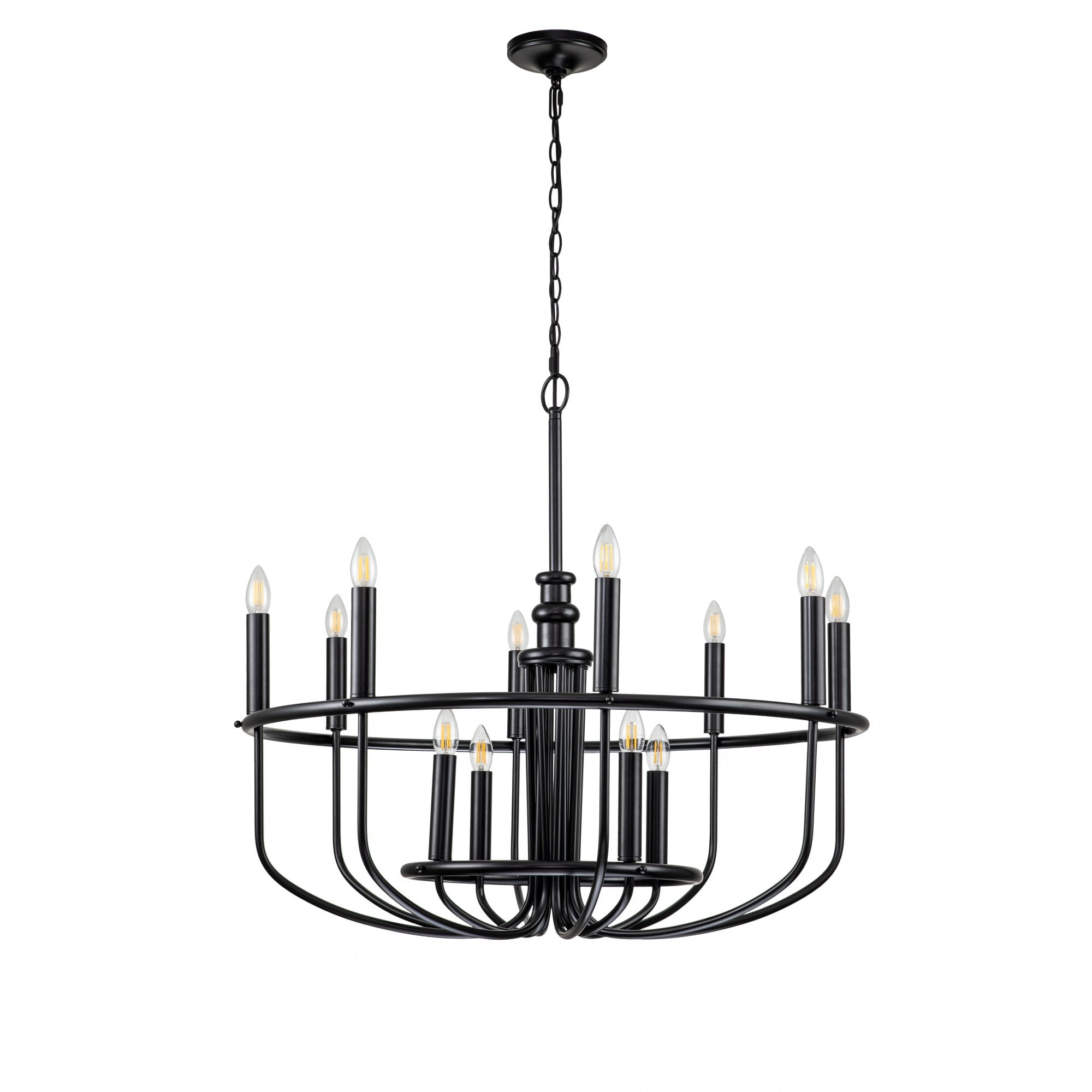 Kichler Capitol Hill 12 Light Chandelier - Black