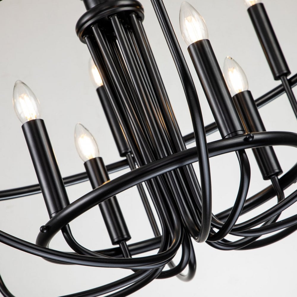 Kichler Capitol Hill 12 Light Chandelier - Black