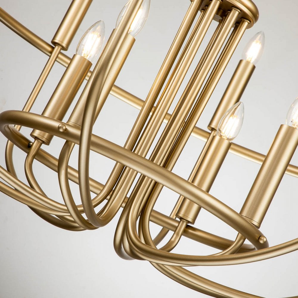 Kichler Capitol Hill 12 Light Chandelier - Painted Natural Brass