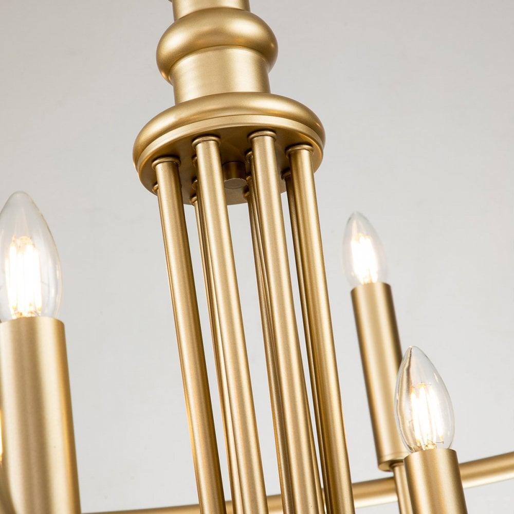 Kichler Capitol Hill 12 Light Chandelier - Painted Natural Brass