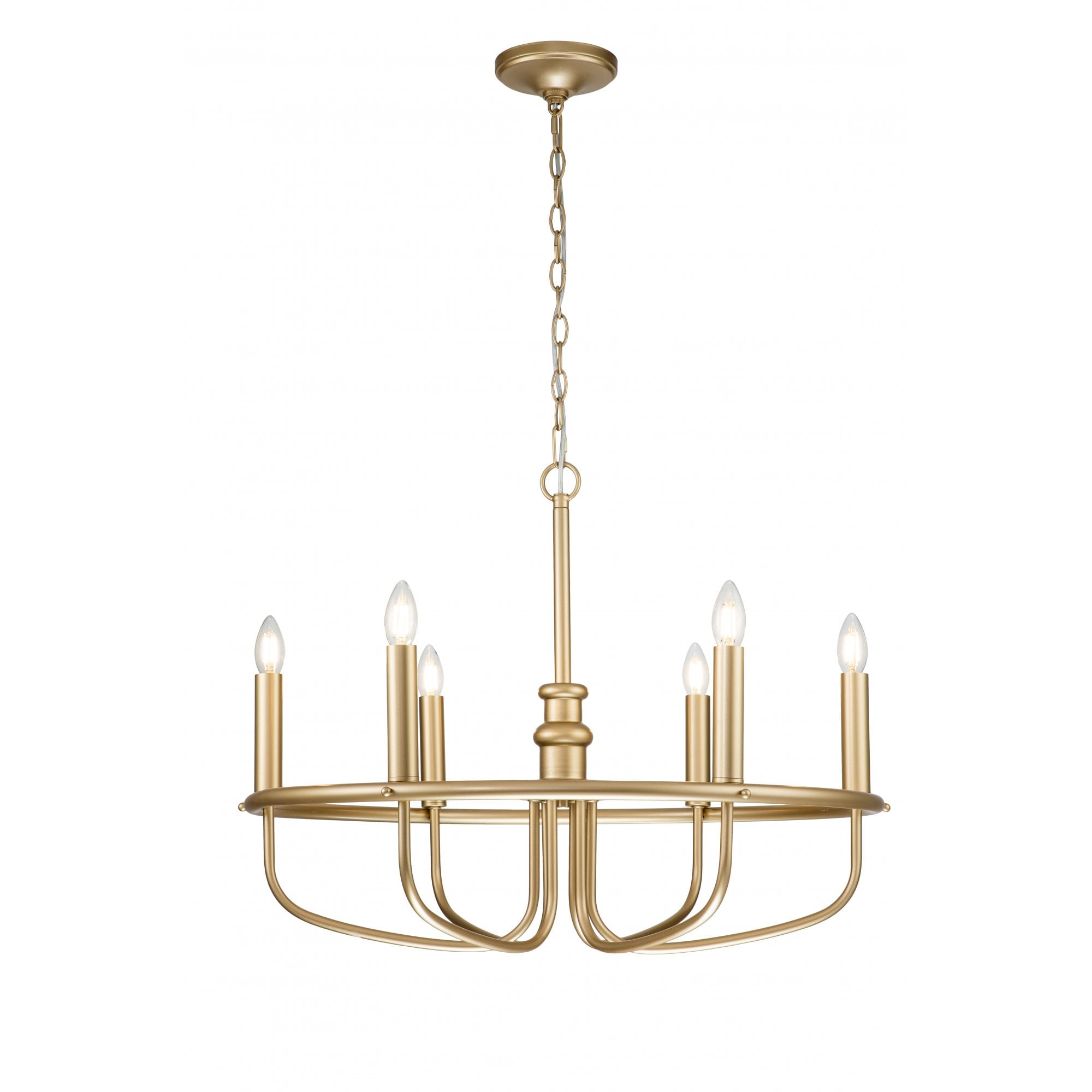 Kichler Capitol Hill 6 Light Chandelier - Painted Natural Brass