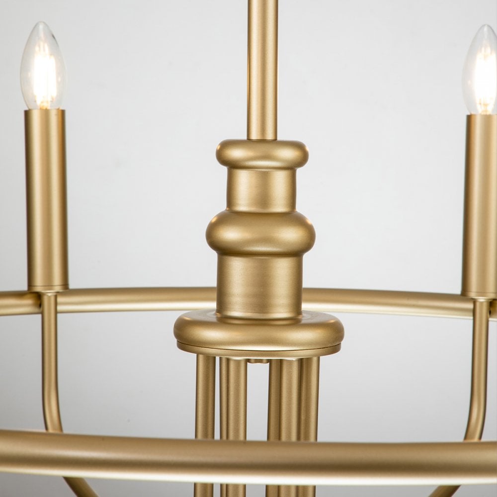 Kichler Capitol Hill 6 Light Chandelier - Painted Natural Brass