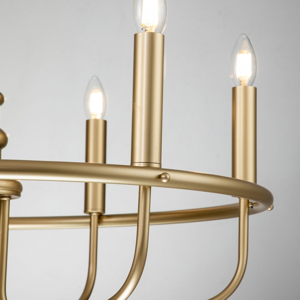 Kichler Capitol Hill 6 Light Chandelier - Painted Natural Brass