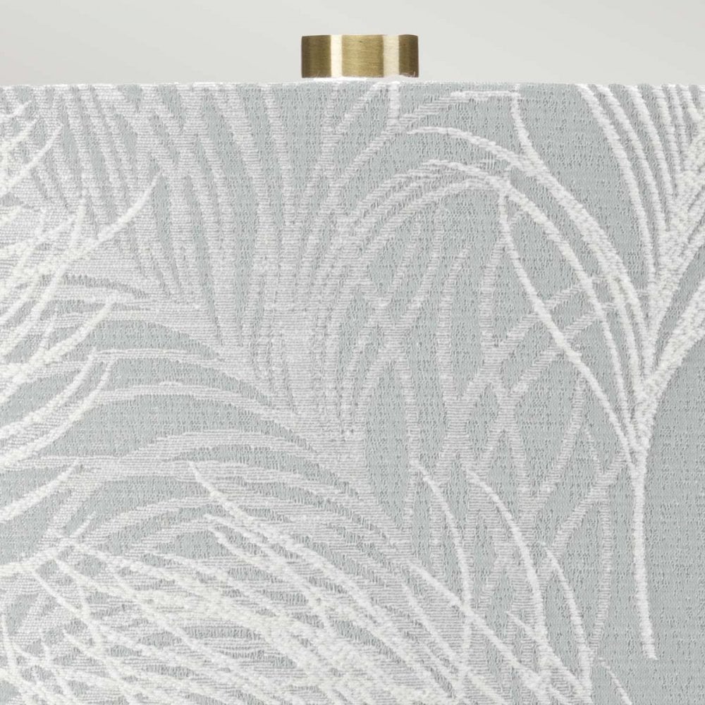 Elstead Milo 1 Light Table Lamp - White, Aged Brass & Blue