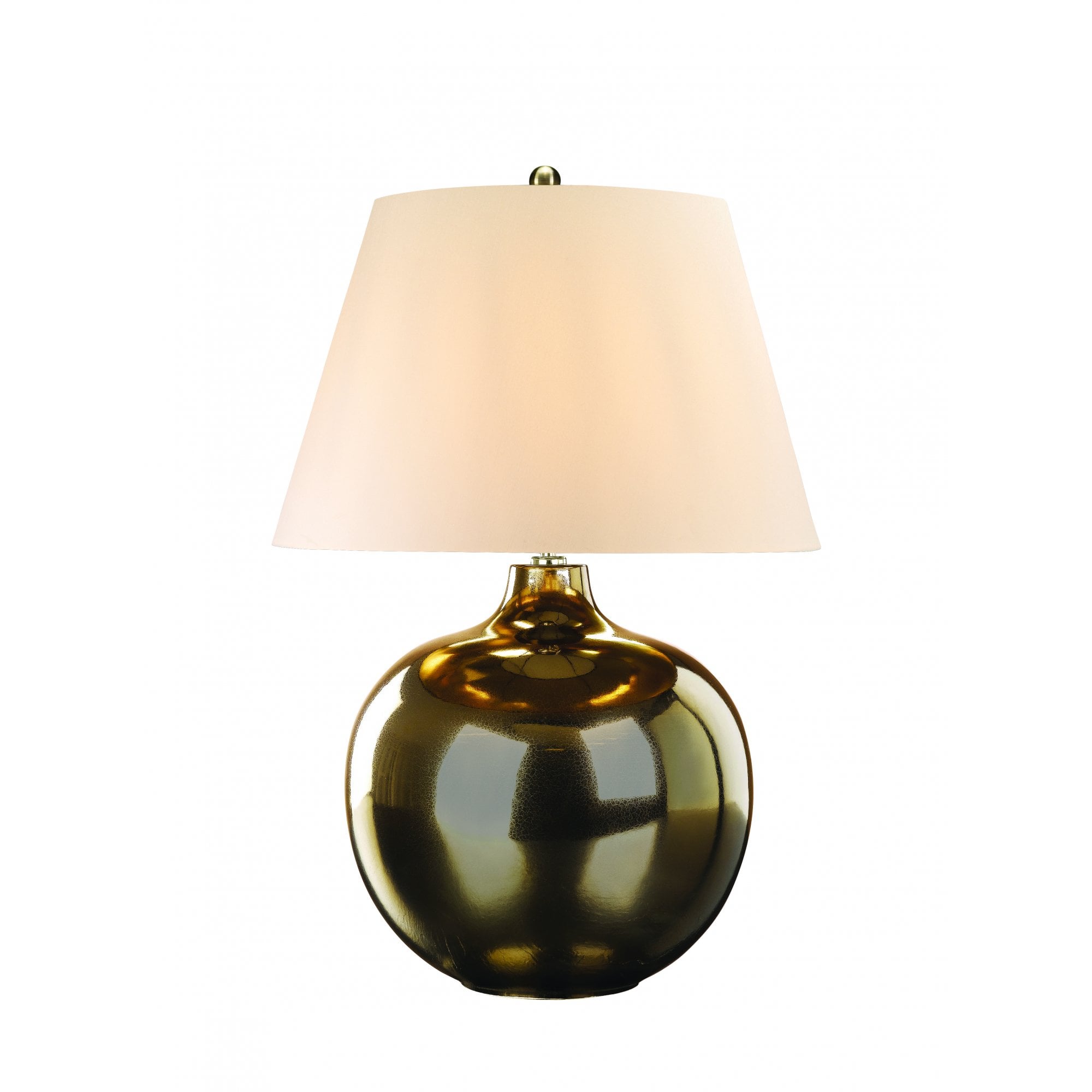 Elstead Ottoman 1 Light Table Lamp - Lightly Crackled Metallic Bronze