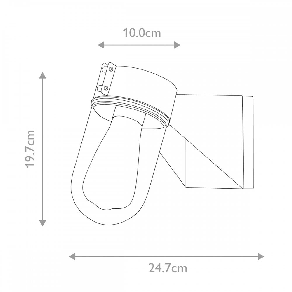 Elstead Portofino 1 Light Wall Lantern - Grey