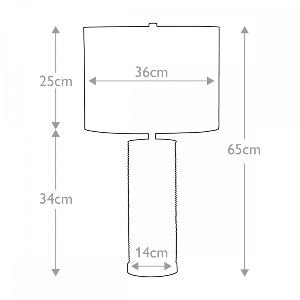 Elstead Ripple 1 Light Table Lamp - White with Black Shade
