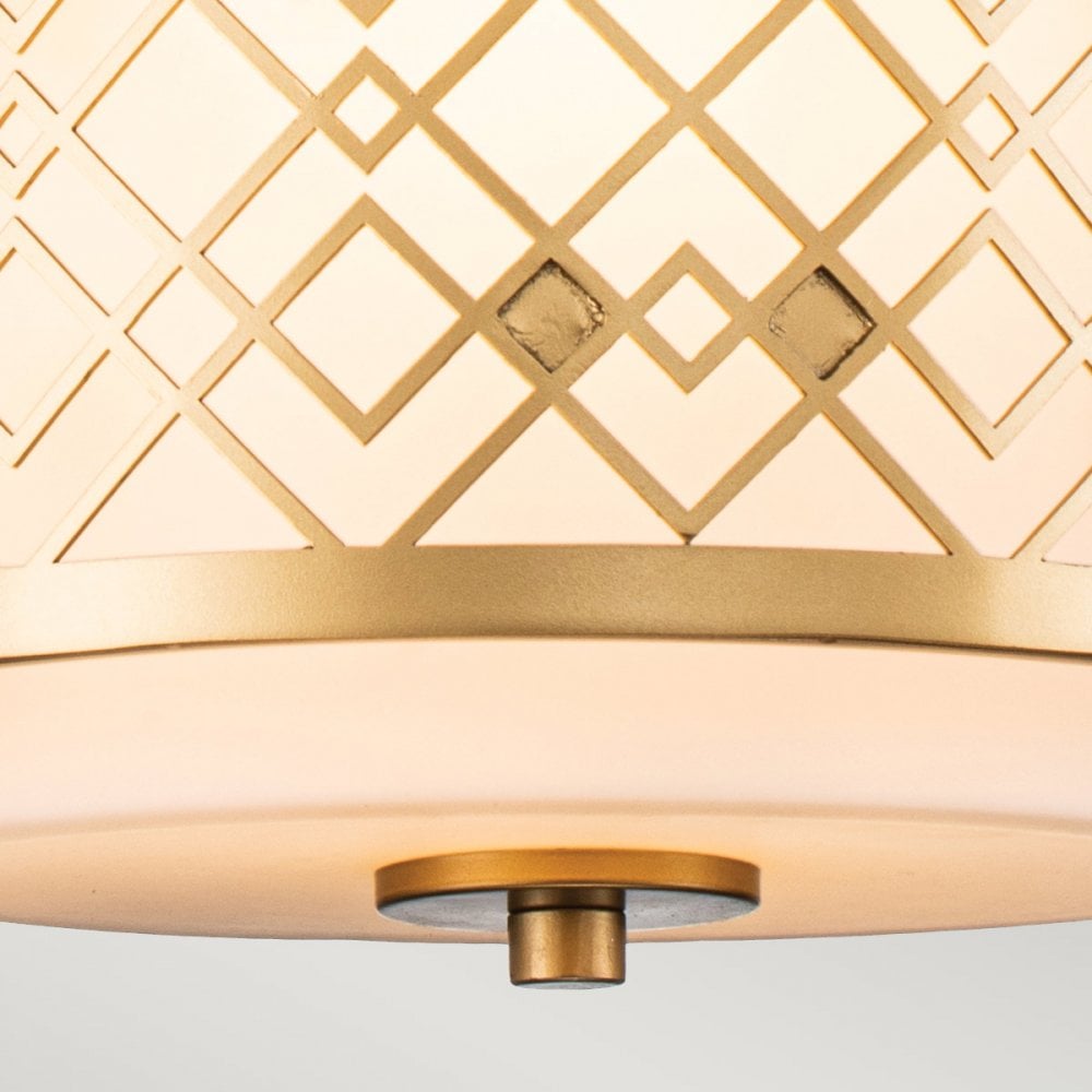 Elstead Ziggy 1 Light Small Pendant - Lacquered Gold