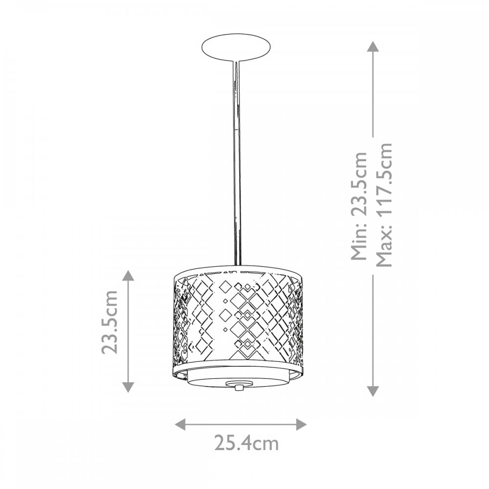 Elstead Ziggy 1 Light Small Pendant - Lacquered Gold