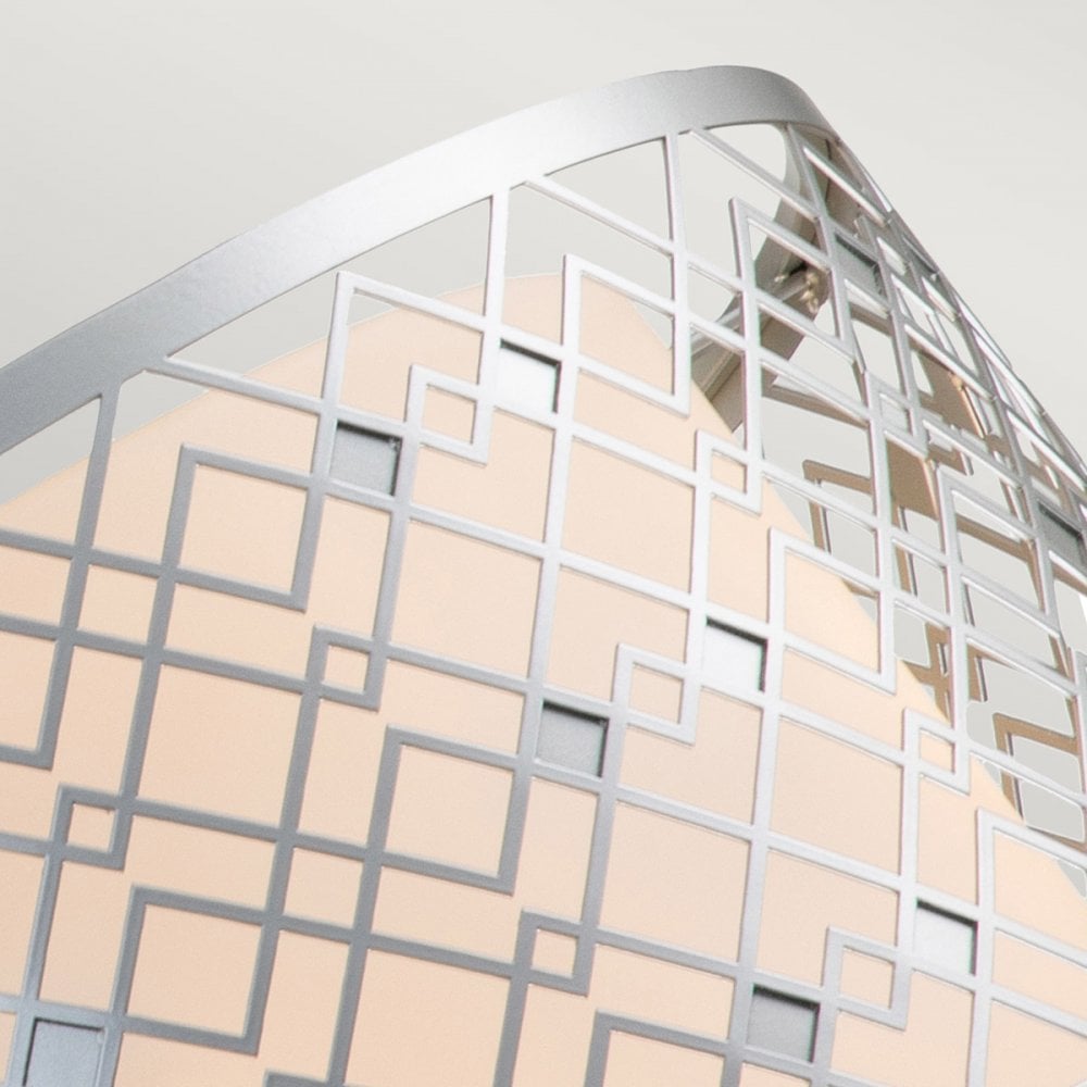 Elstead Ziggy 2 Light Medium Pendant - Lacquered Silver