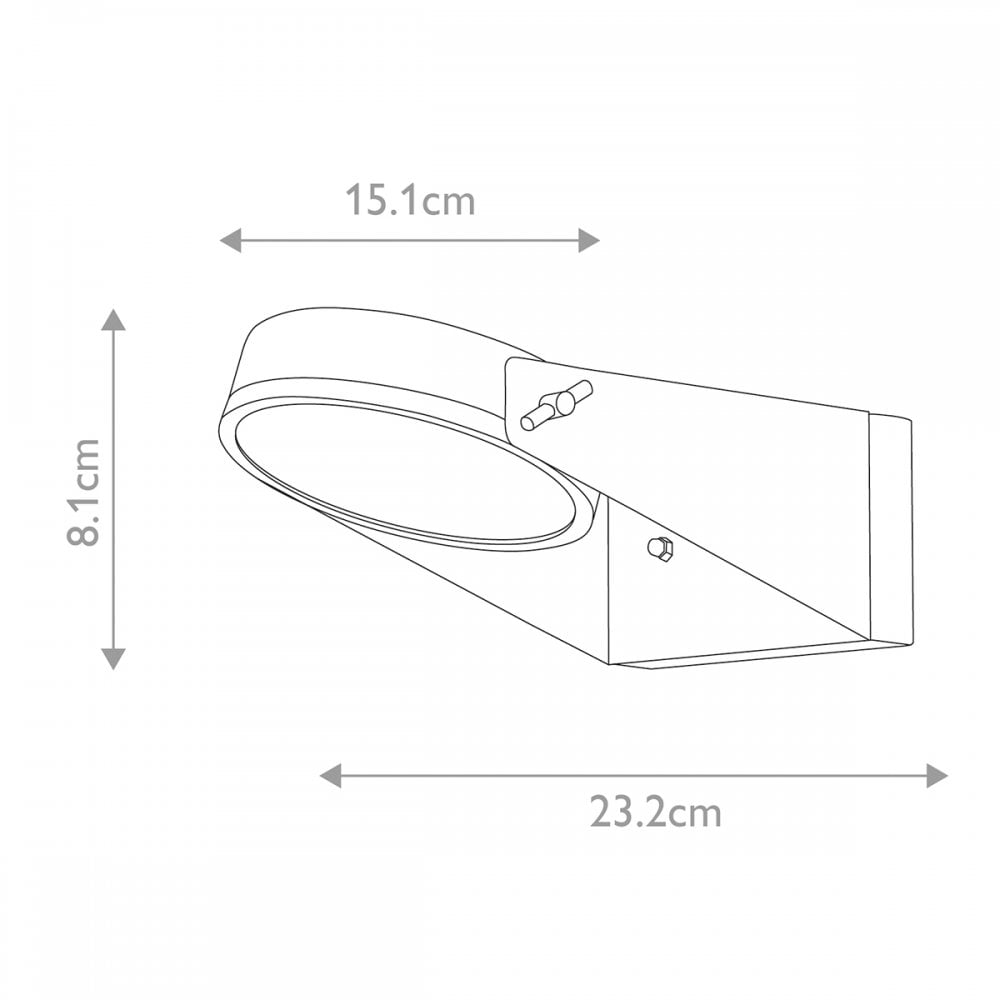 Elstead Zola 1 Light Wall Lantern - Grey