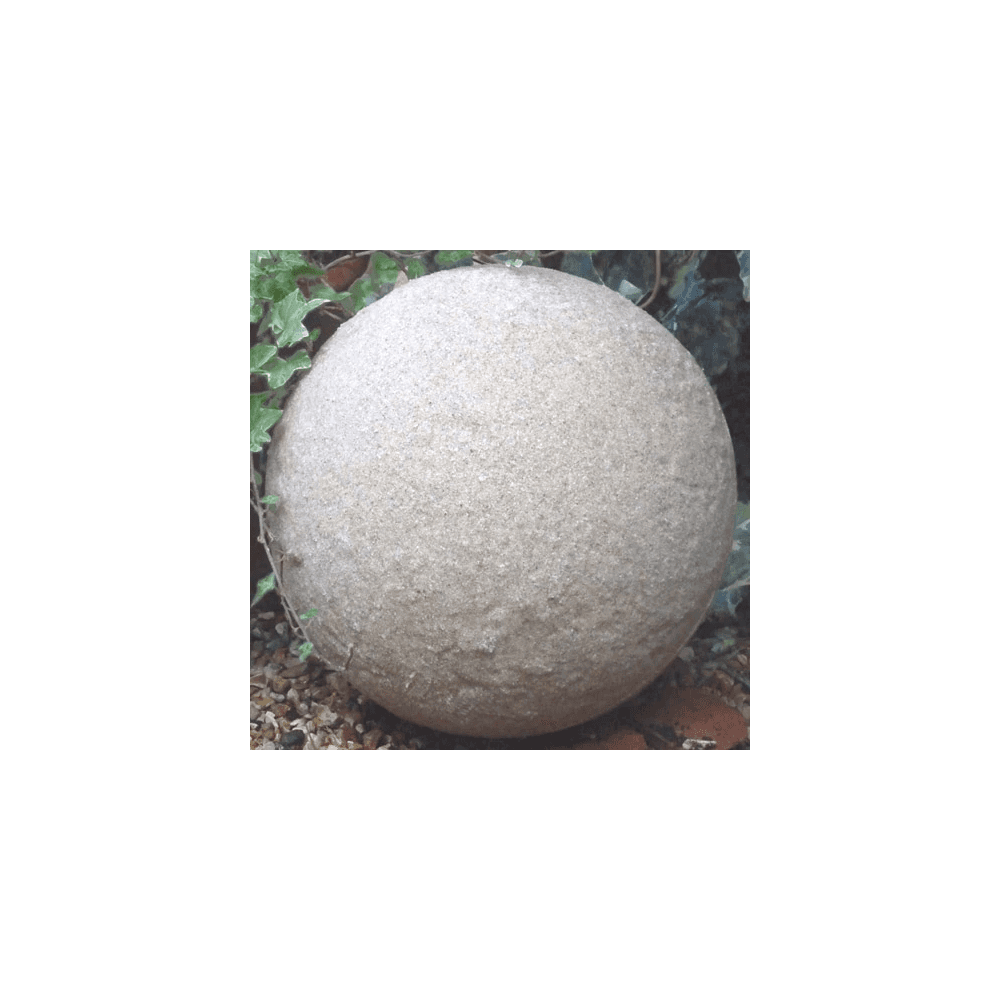 Stone Globe Spherical Garden Light - Sandstone - Plug & Play