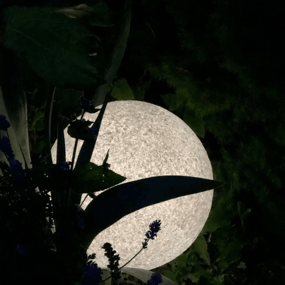 Stone Globe Spherical Garden Light - Portland Stone - Solar