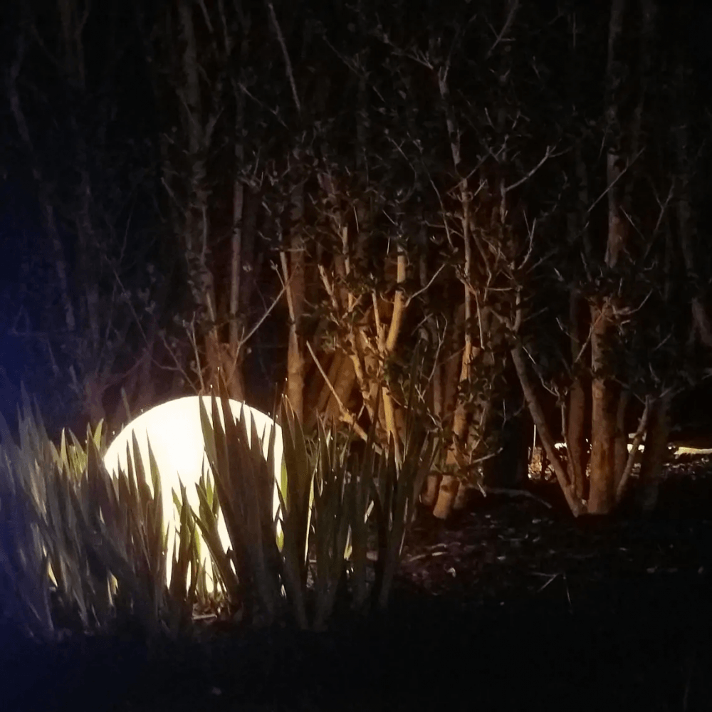 Stone Globe Spherical Garden Light - Portland Stone - Solar