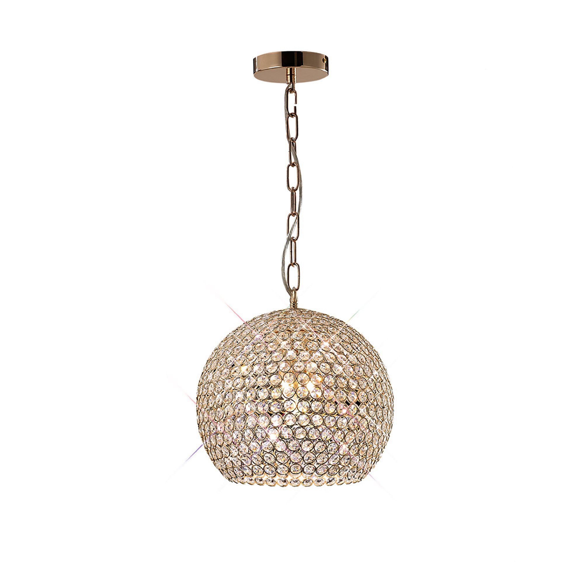 Diyas Ava 5 Light Pendant - French Gold & Crystal