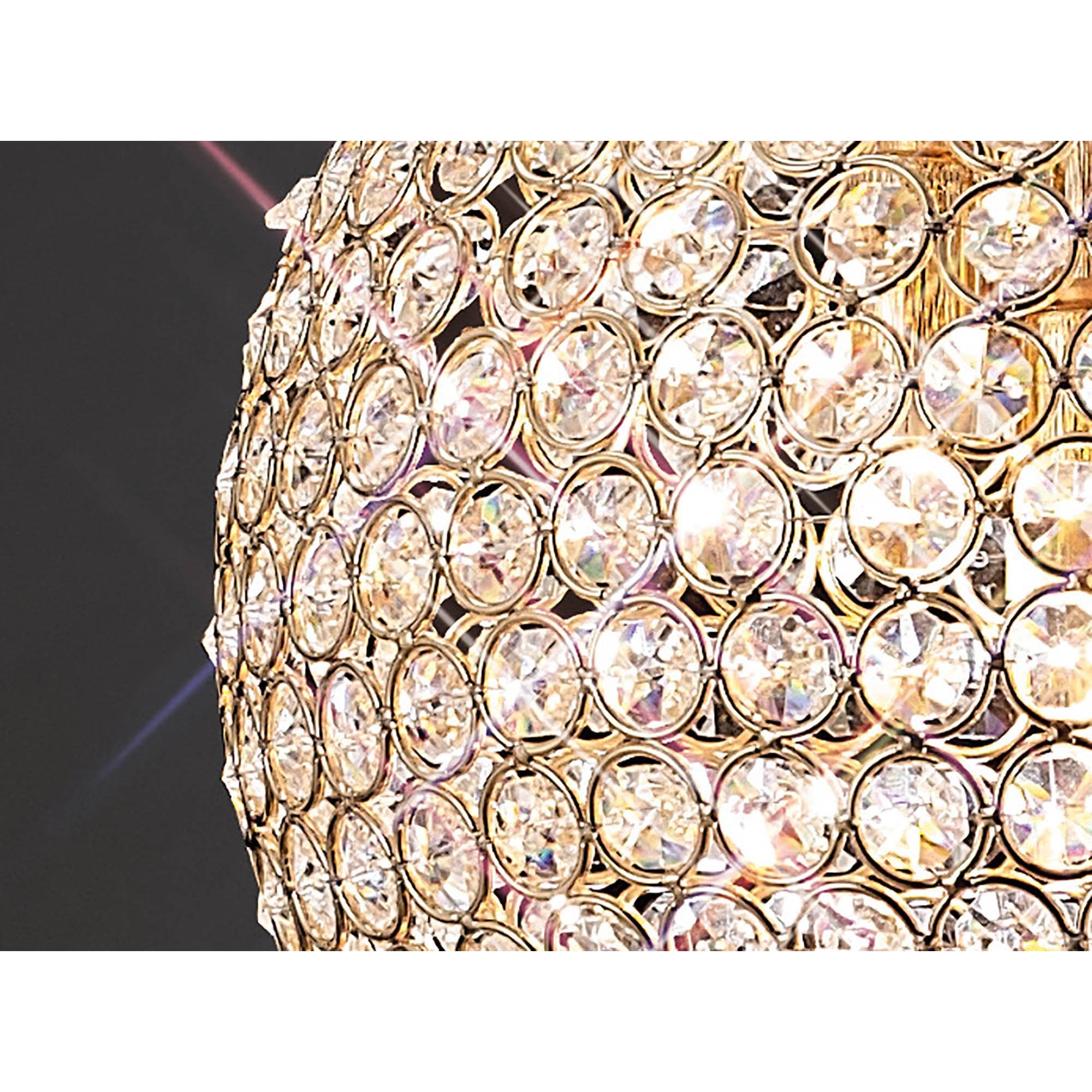 Diyas Ava 5 Light Pendant - French Gold & Crystal