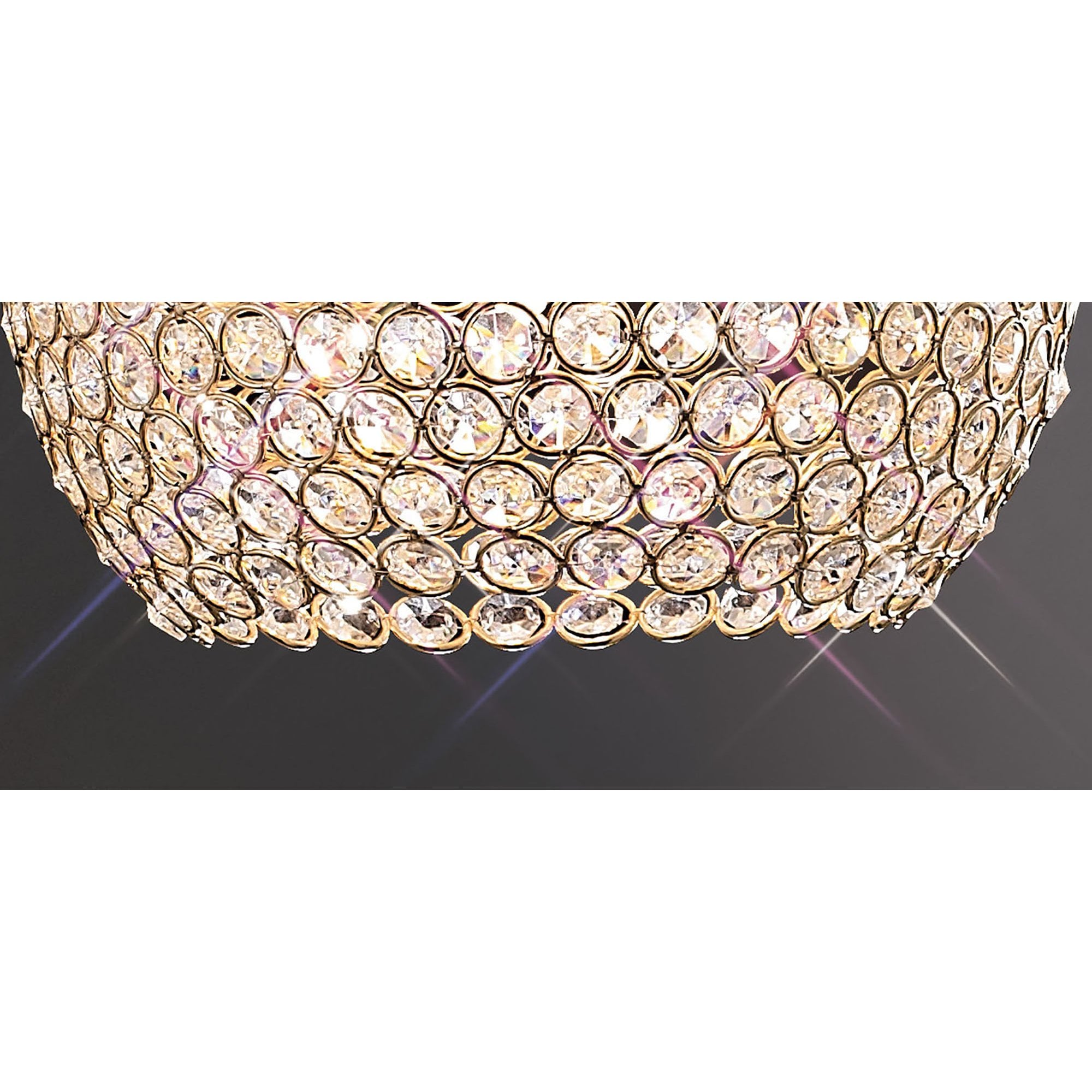 Diyas Ava 5 Light Pendant - French Gold & Crystal