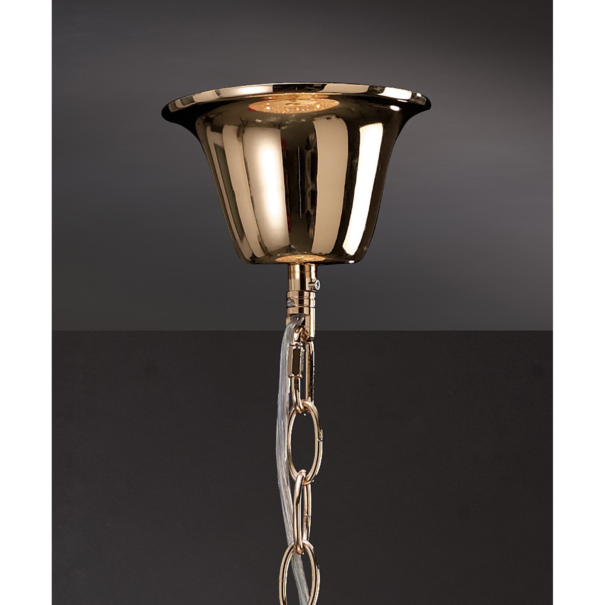 Diyas Ava 7 Light Pendant - French Gold & Crystal