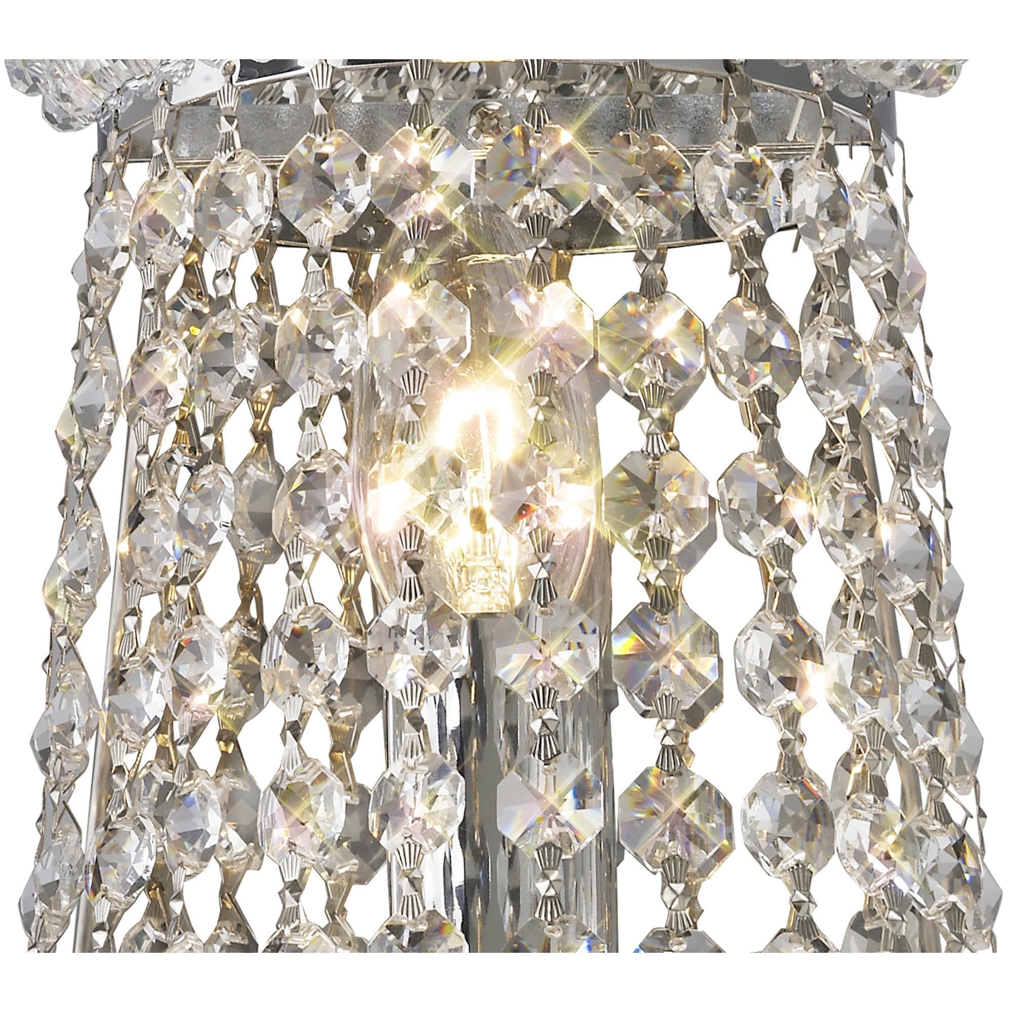 Diyas Alexandra Large 3 Light Wall Light - Polished Chrome & Crystal