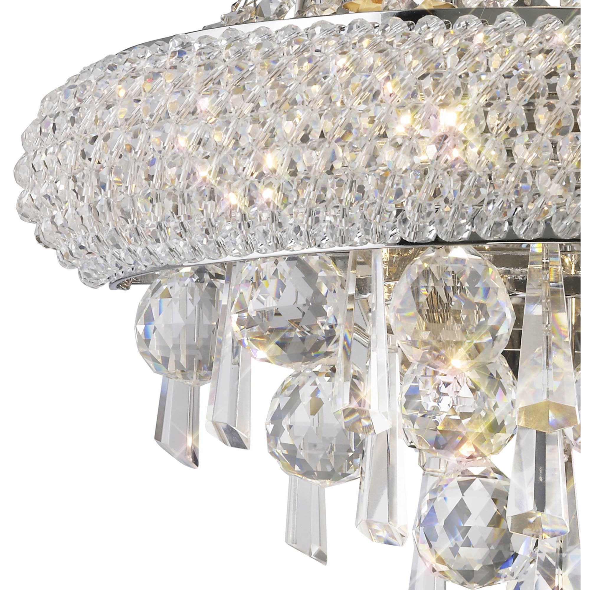 Diyas Alexandra Large 3 Light Wall Light - Polished Chrome & Crystal