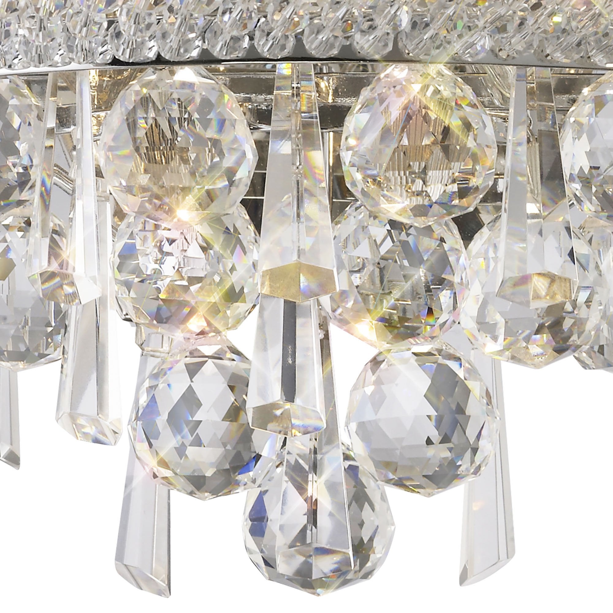 Diyas Alexandra Large 3 Light Wall Light - Polished Chrome & Crystal