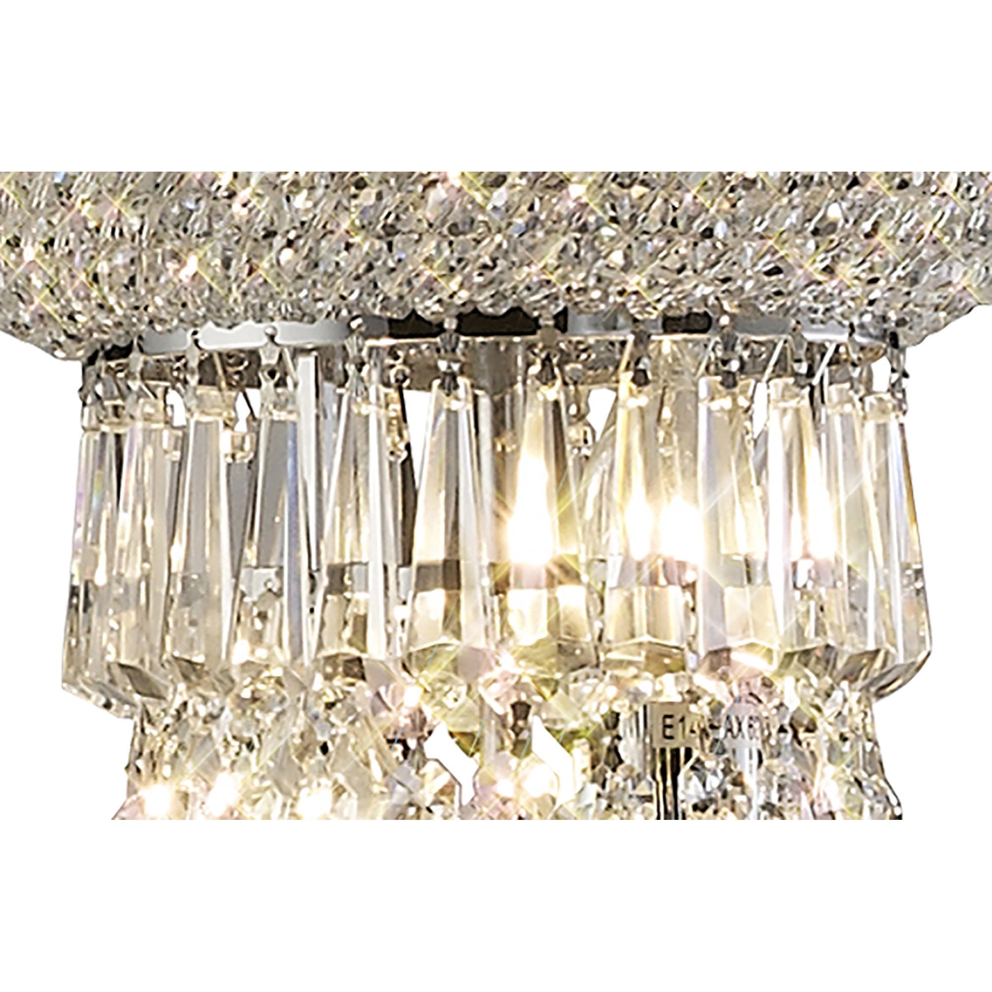 Diyas Alexandra 8 Light Floor Lamp - Polished Chrome & Crystal