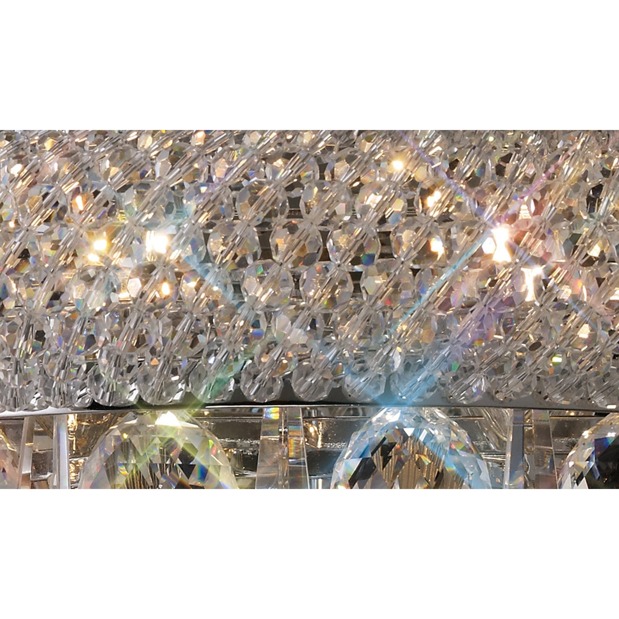 Diyas Alexandra 8 Light Floor Lamp - Polished Chrome & Crystal