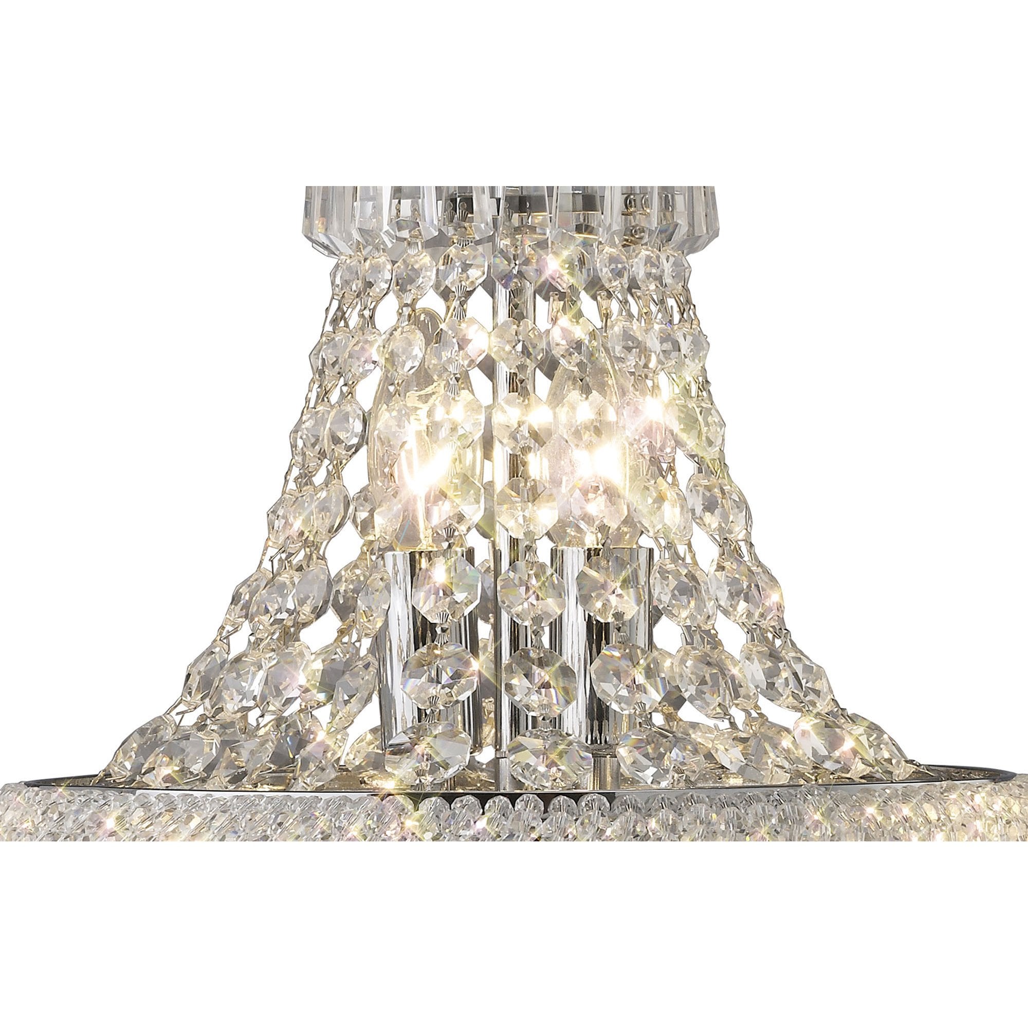 Diyas Alexandra 5 Light Table Lamp - Polished Chrome & Crystal