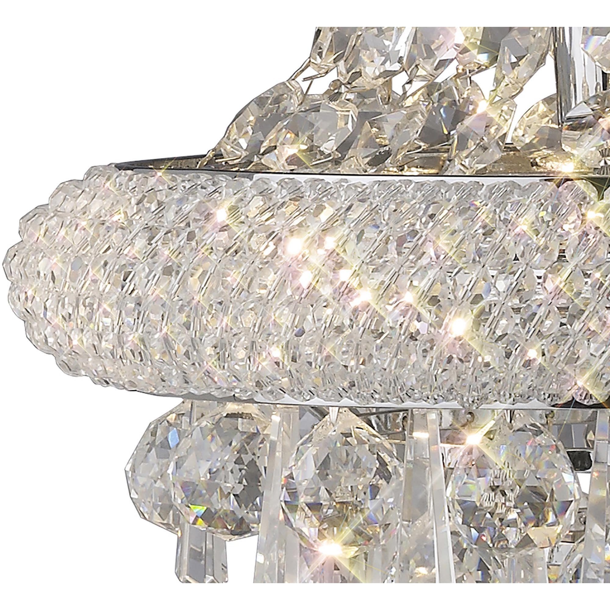 Diyas Alexandra 5 Light Table Lamp - Polished Chrome & Crystal