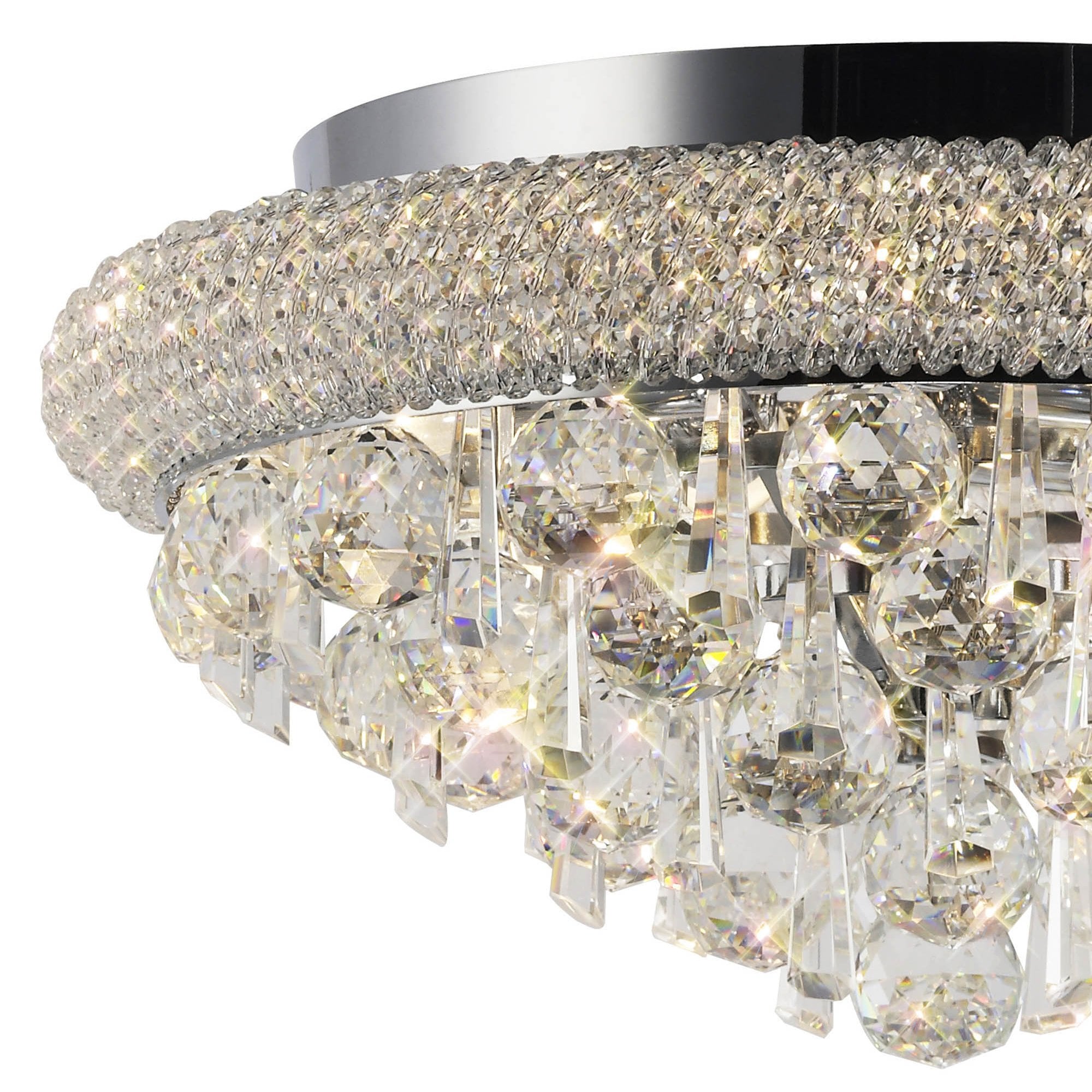 Diyas Alexandra 6 Light Ceiling Light - Polished Chrome & Crystal