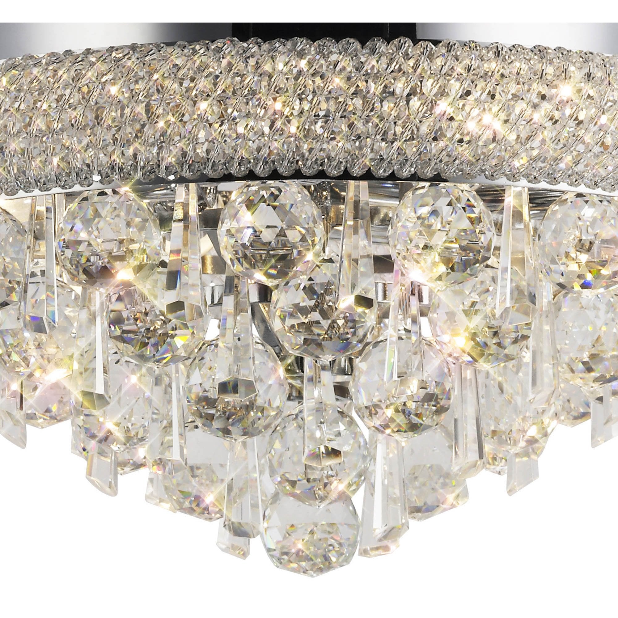 Diyas Alexandra 6 Light Ceiling Light - Polished Chrome & Crystal