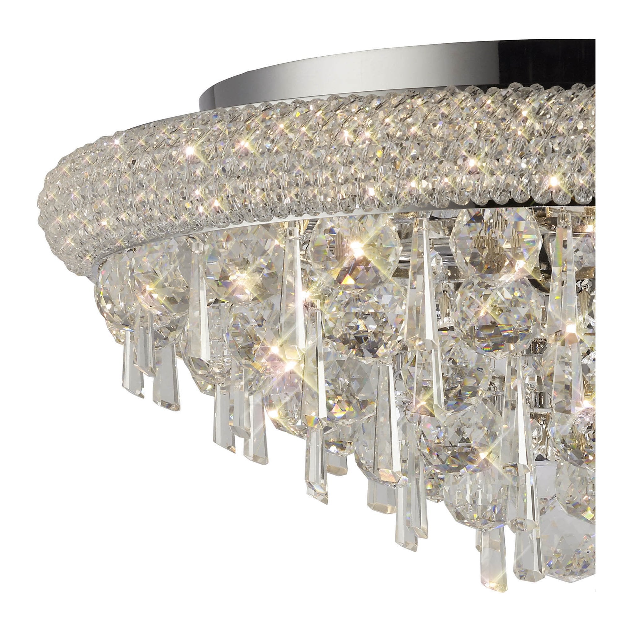 Diyas Alexandra 7 Light Ceiling Light - Polished Chrome & Crystal