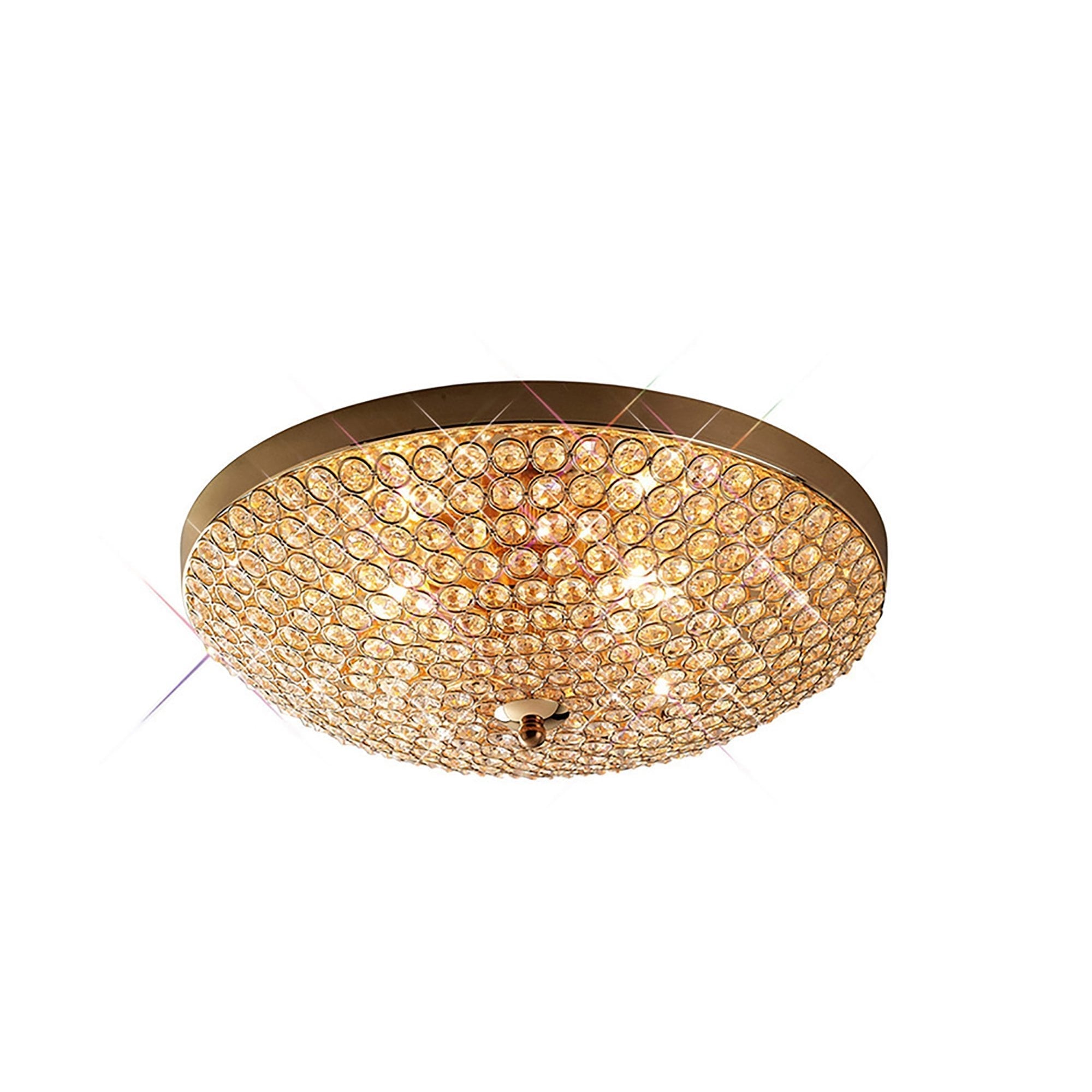 Diyas Ava 4 Light Ceiling Light - French Gold & Crystal