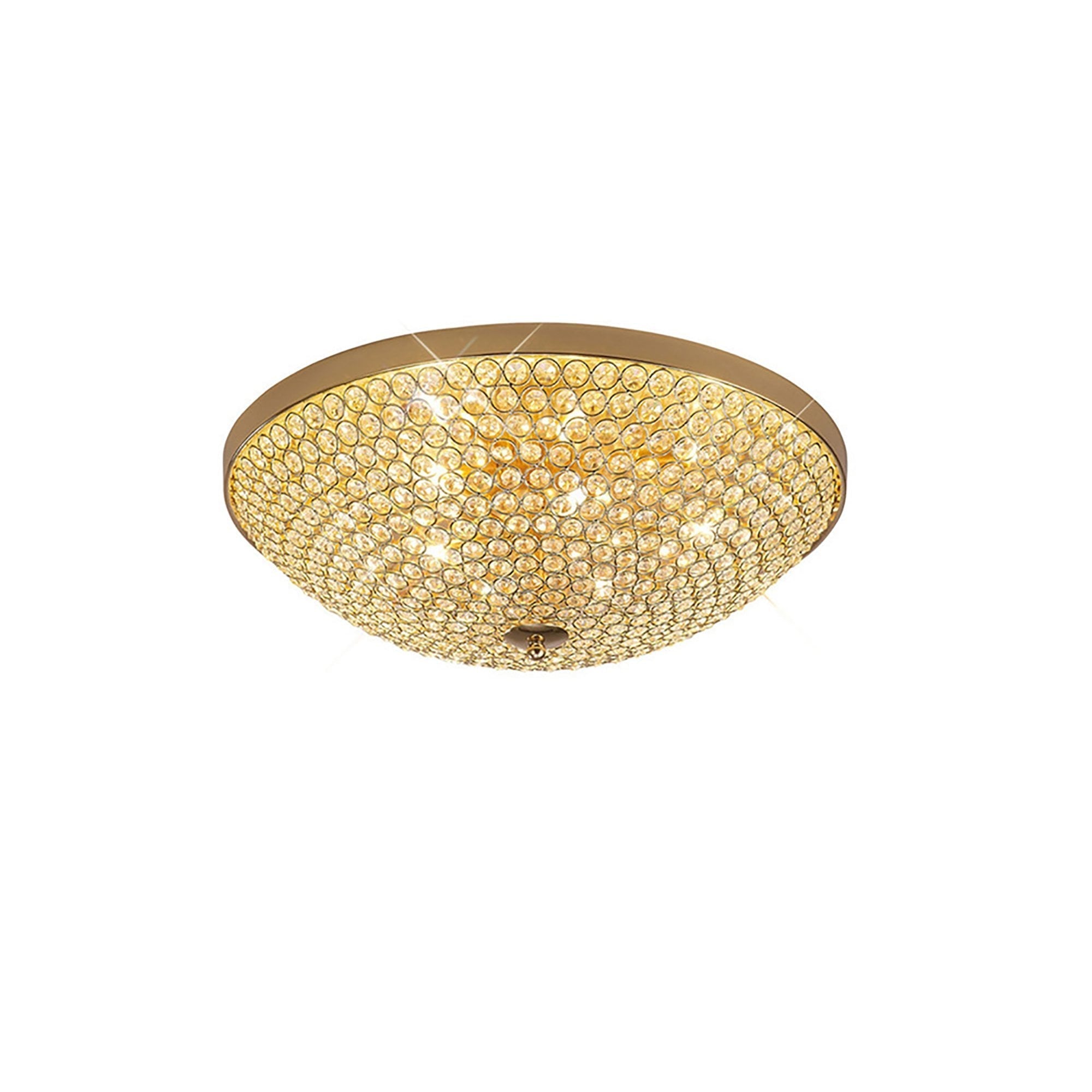 Diyas Ava 6 Light Ceiling - French Gold & Crystal