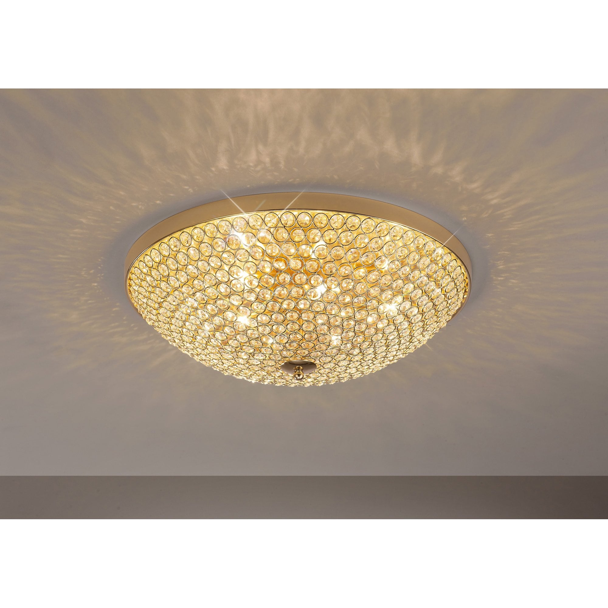 Diyas Ava 6 Light Ceiling - French Gold & Crystal