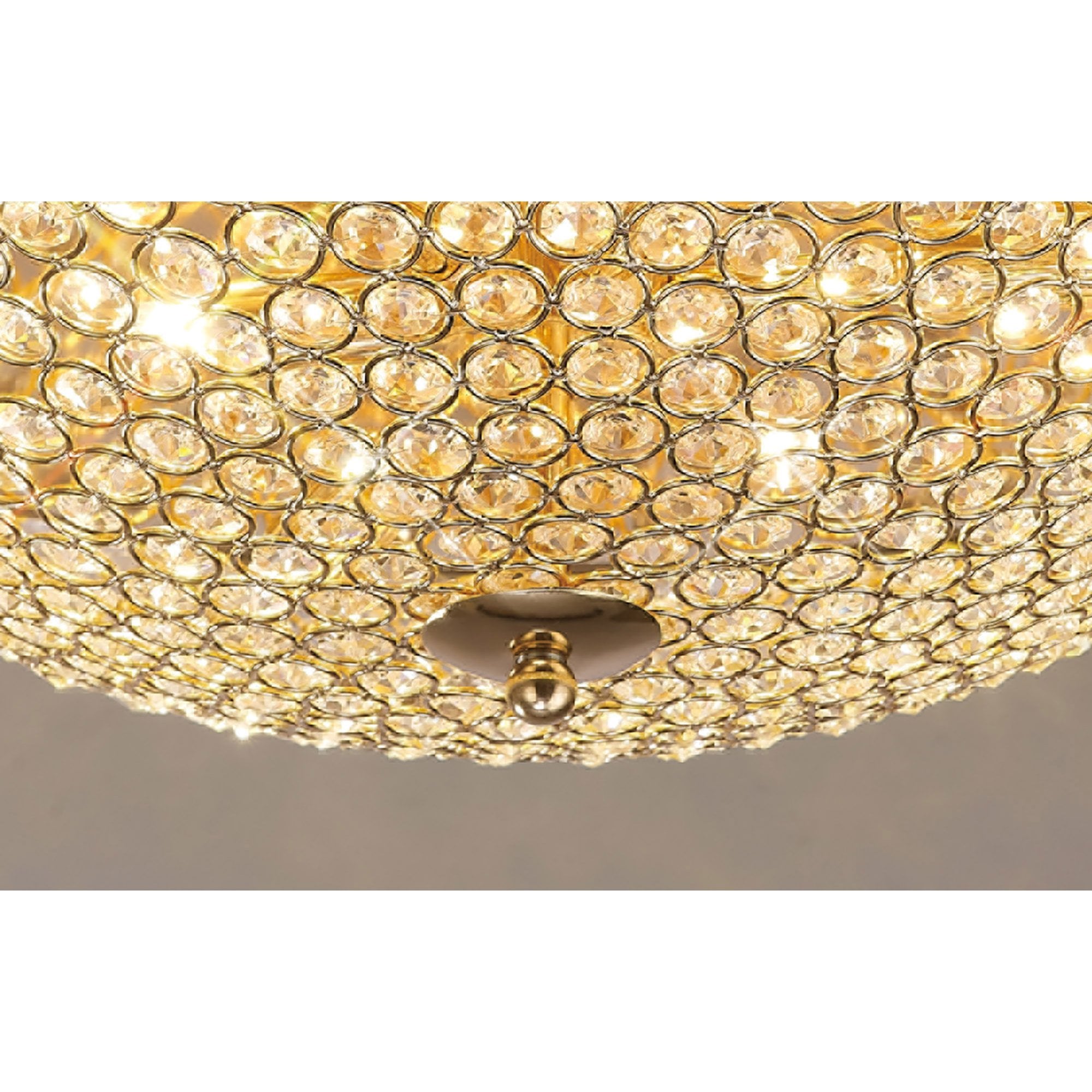 Diyas Ava 6 Light Ceiling - French Gold & Crystal