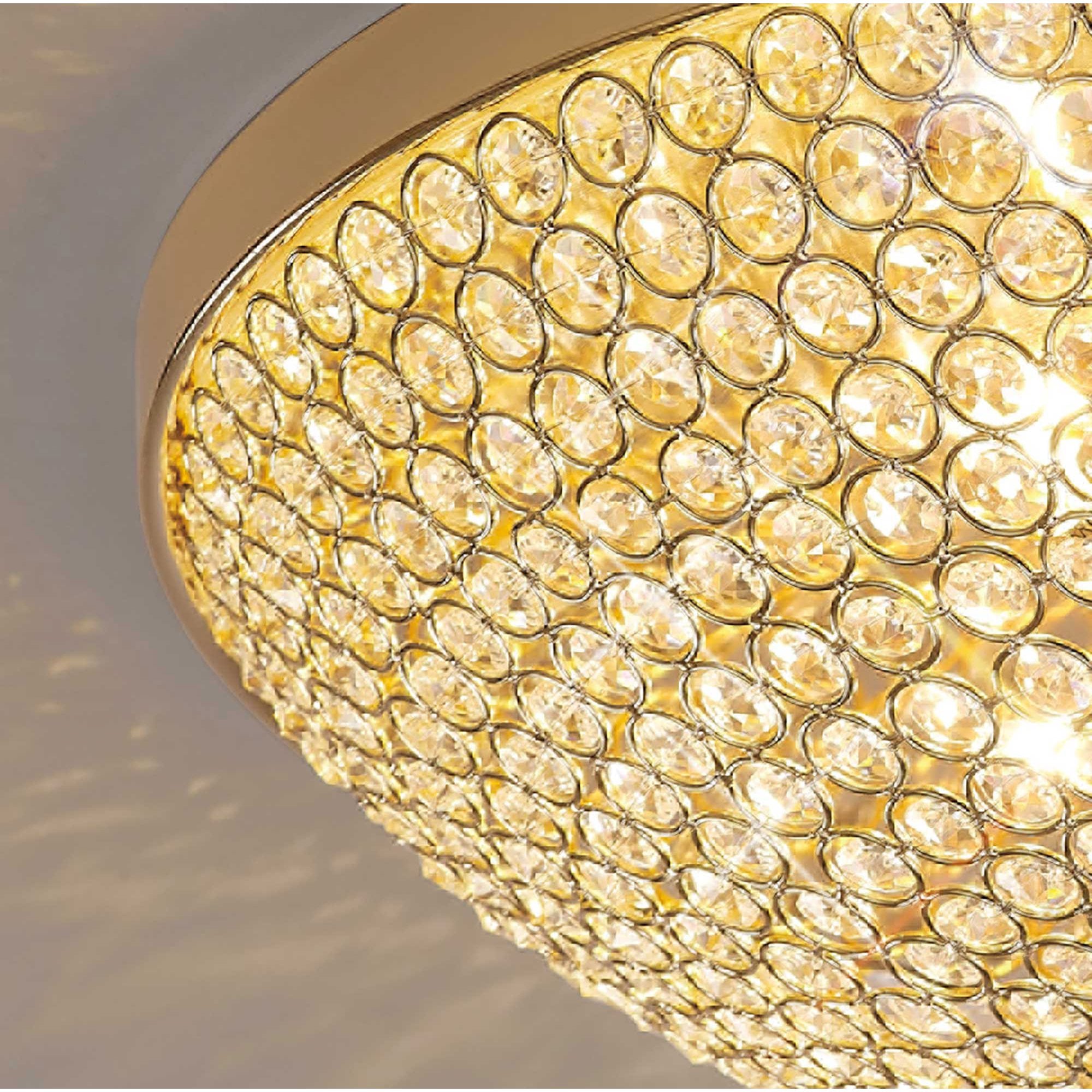 Diyas Ava 6 Light Ceiling - French Gold & Crystal