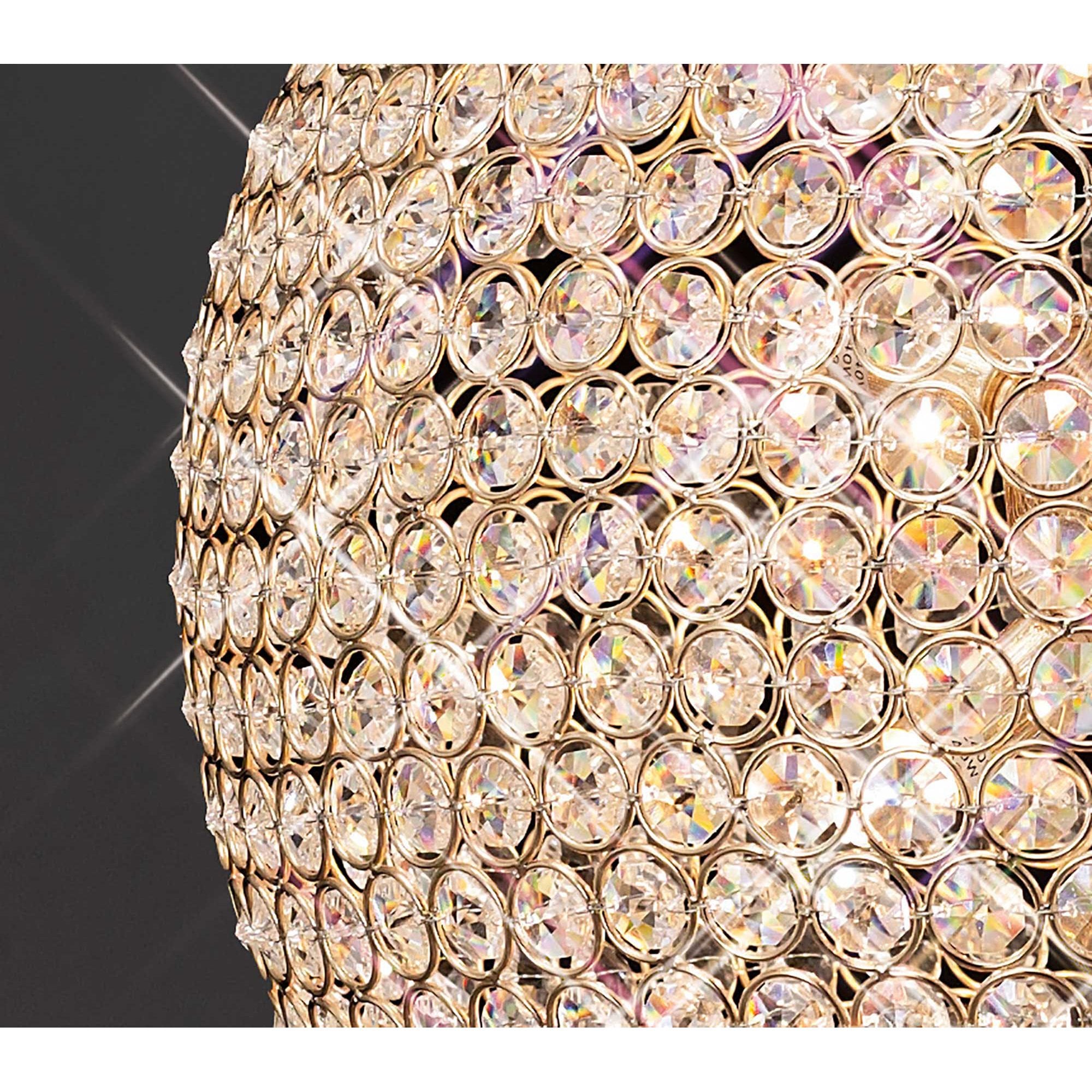 Diyas Ava 9 Light Pendant - French Gold & Crystal