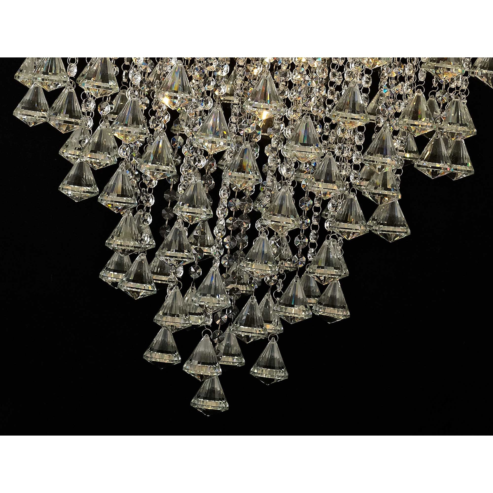 Diyas Inina 9 Light Pendant - Polished Chrome & Crystal
