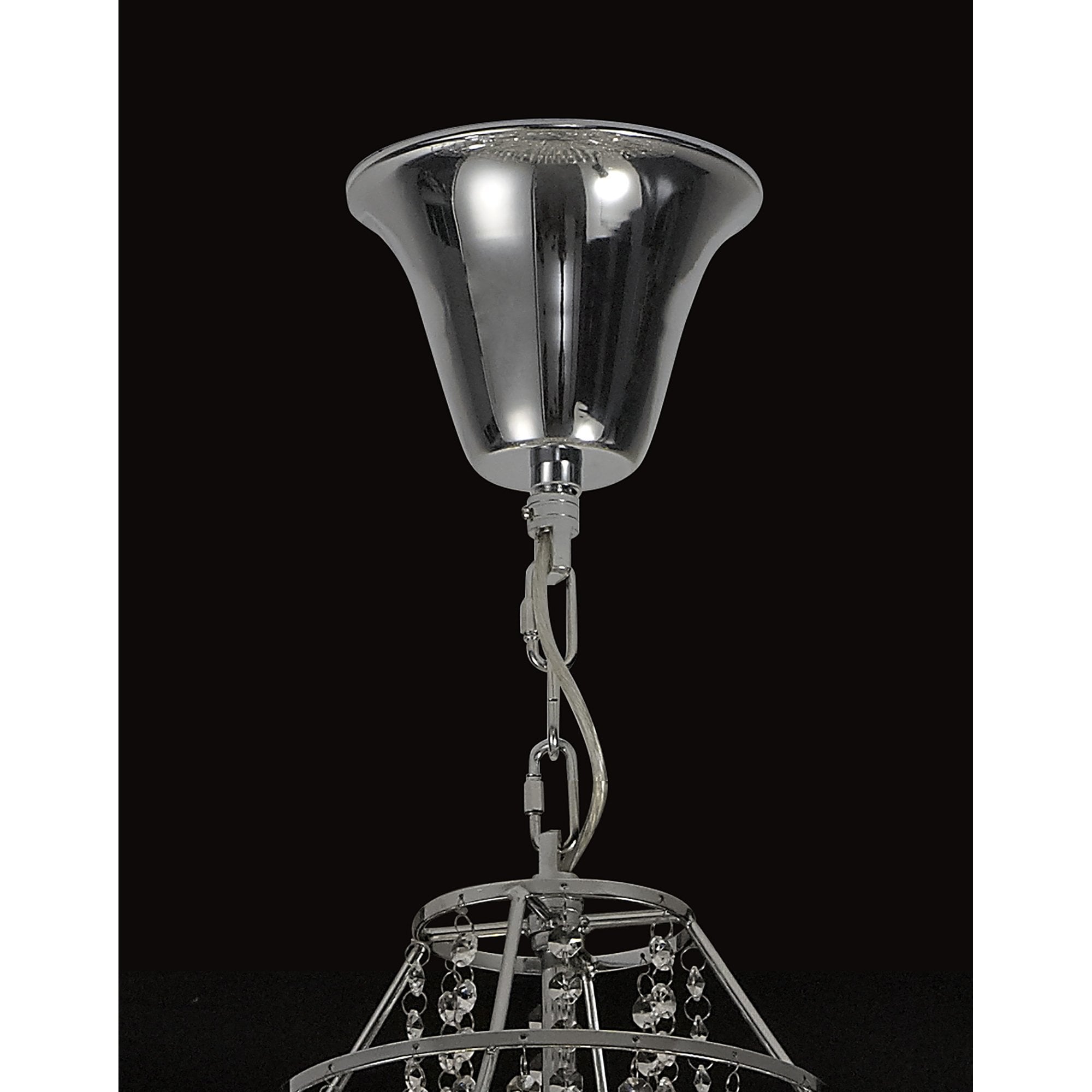 Diyas Inina Tall 15 Light Pendant - Polished Chrome & Crystal
