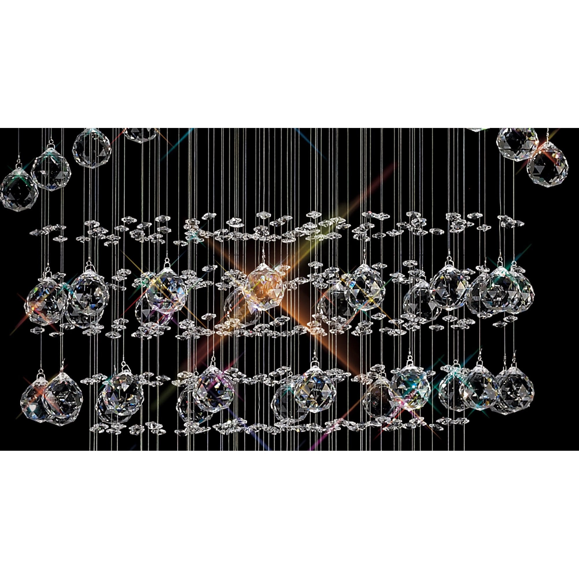 Diyas Colorado 10 Light Corkscrew Pendant - Polished Chrome & Crystal