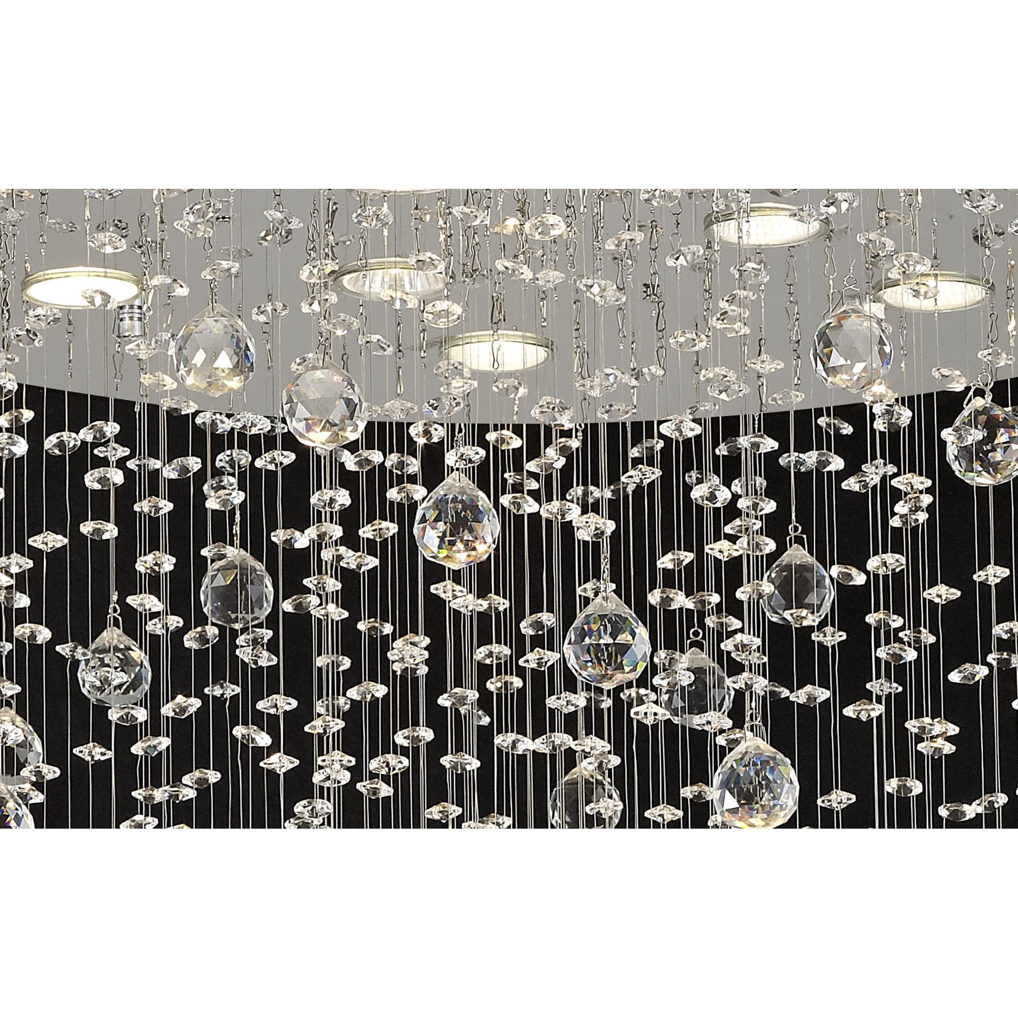 Diyas Colorado 9 Light Cone Pendant - Polished Chrome & Crystal