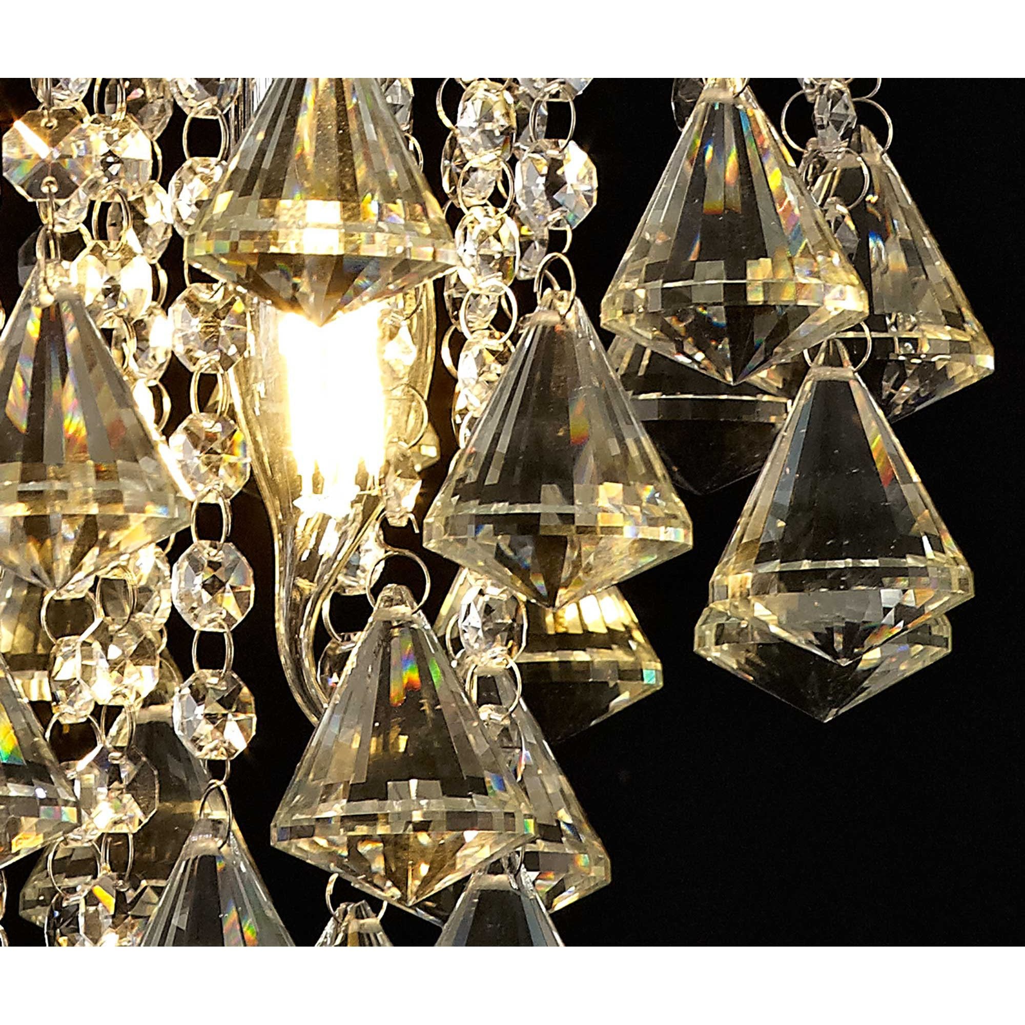 Diyas Inina 4 Light Pendant - Polished Chrome & Crystal