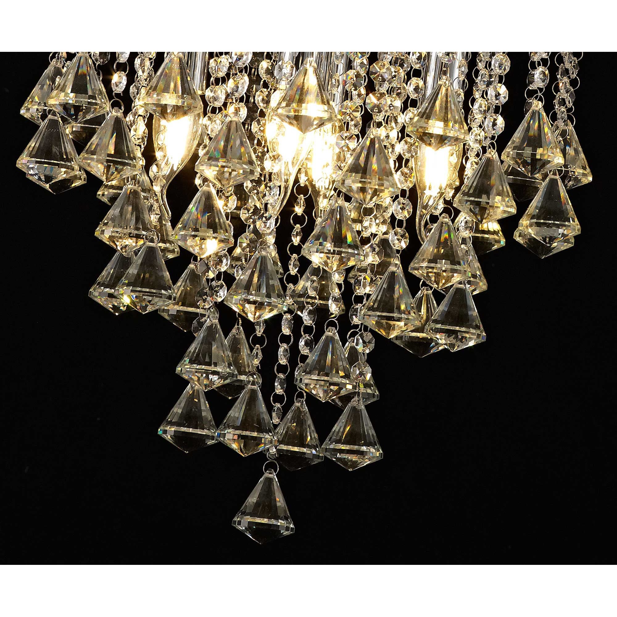 Diyas Inina 4 Light Pendant - Polished Chrome & Crystal