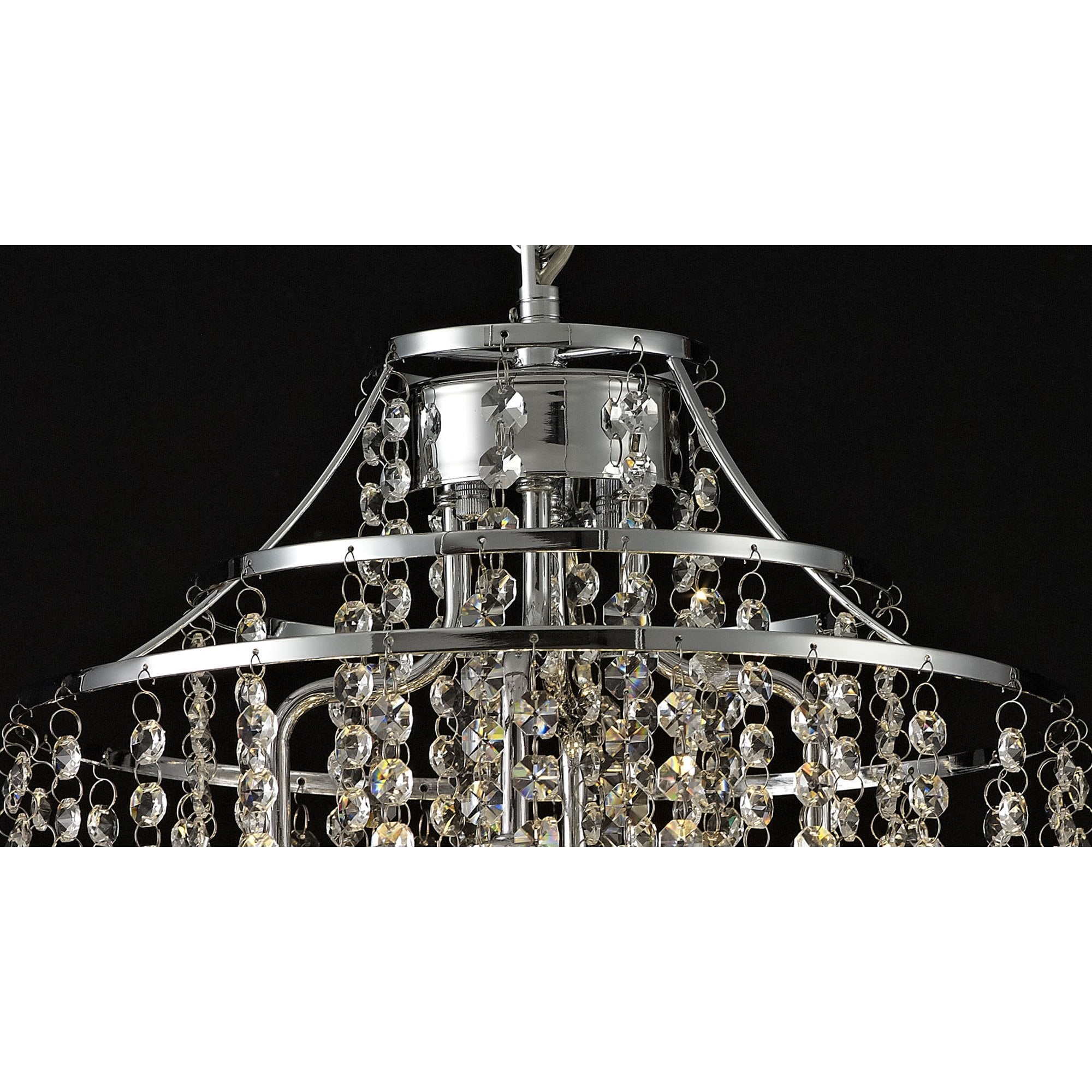 Diyas Inina 4 Light Pendant - Polished Chrome & Crystal