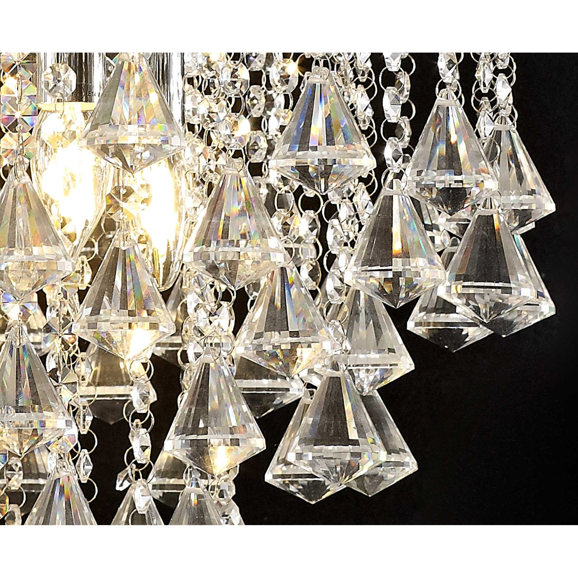 Diyas Inina 7 Light Pendant - Polished Chrome & Crystal