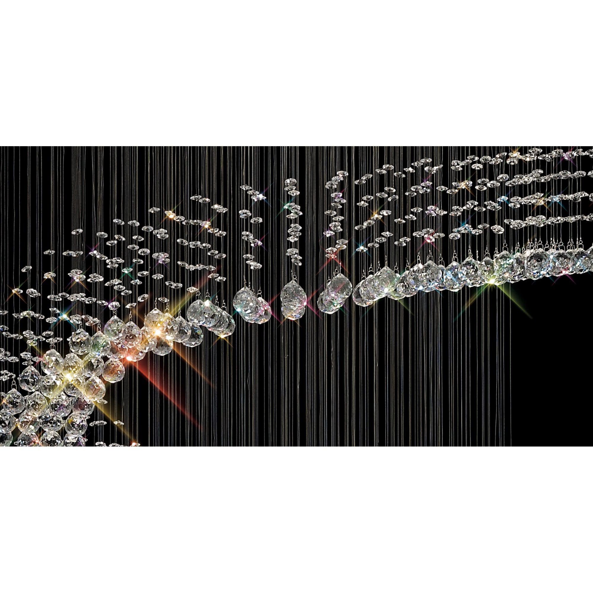 Diyas Colorado 12 Light Multi-Spiral Pendant - Polished Chrome & Crystal