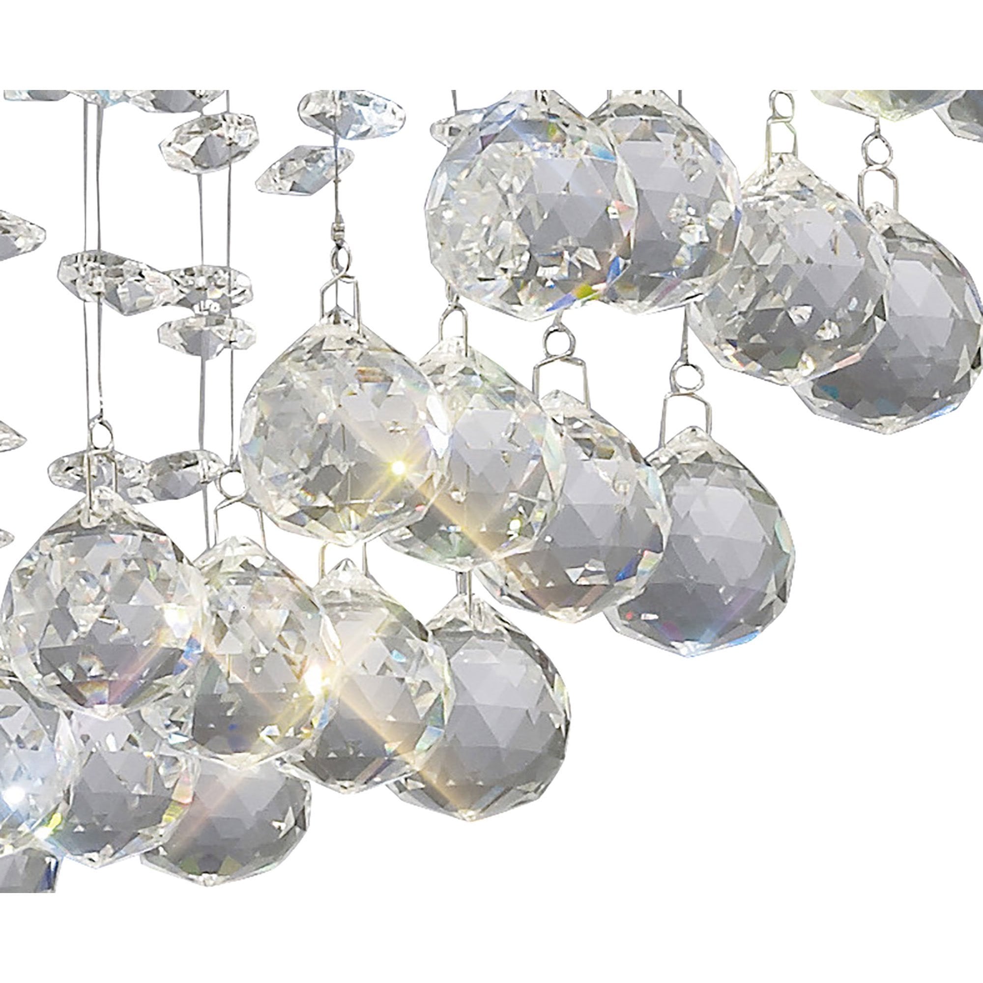 Diyas Colorado 4 Light Line Pendant - Polished Chrome & Crystal