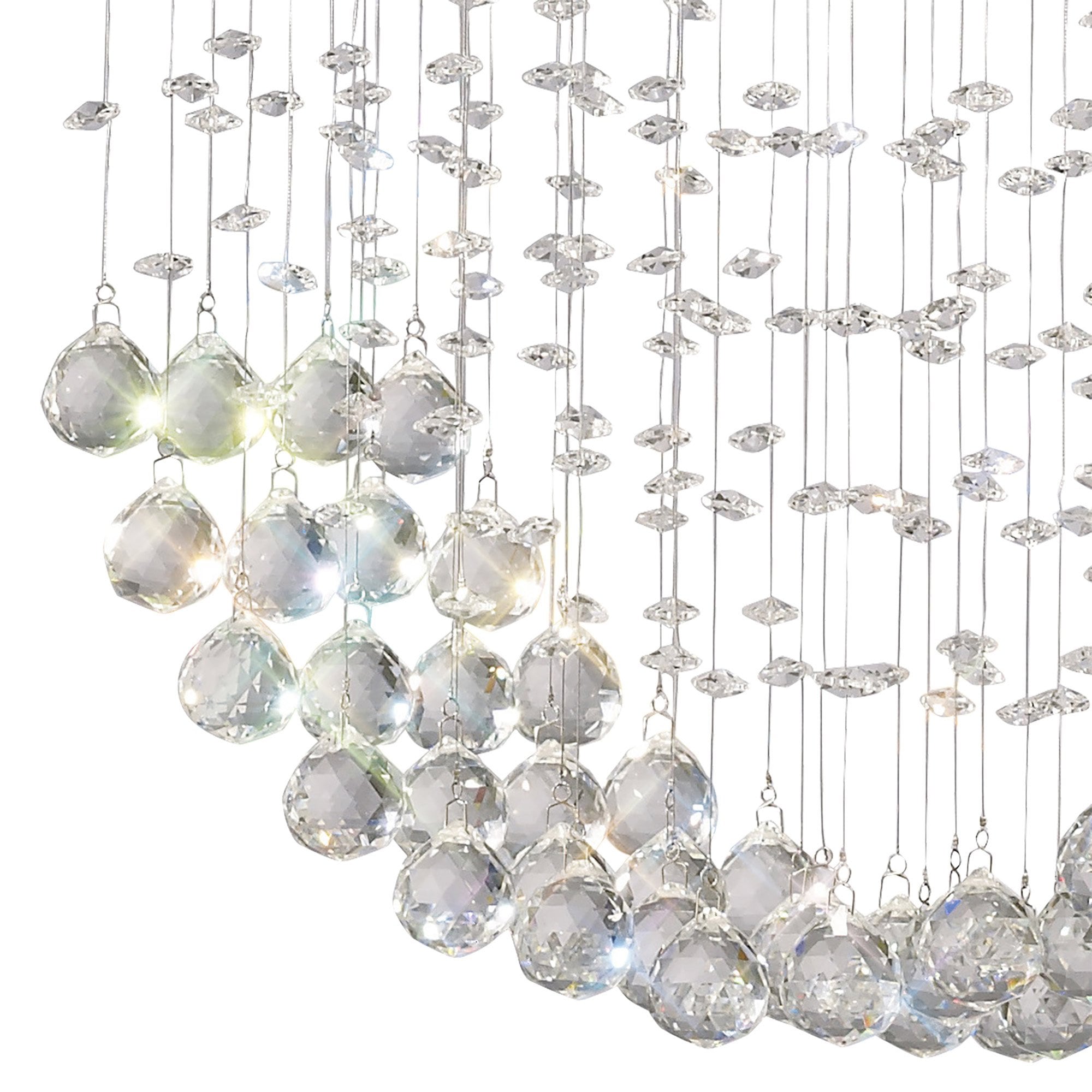 Diyas Colorado 6 Light Line Pendant - Polished Chrome & Crystal